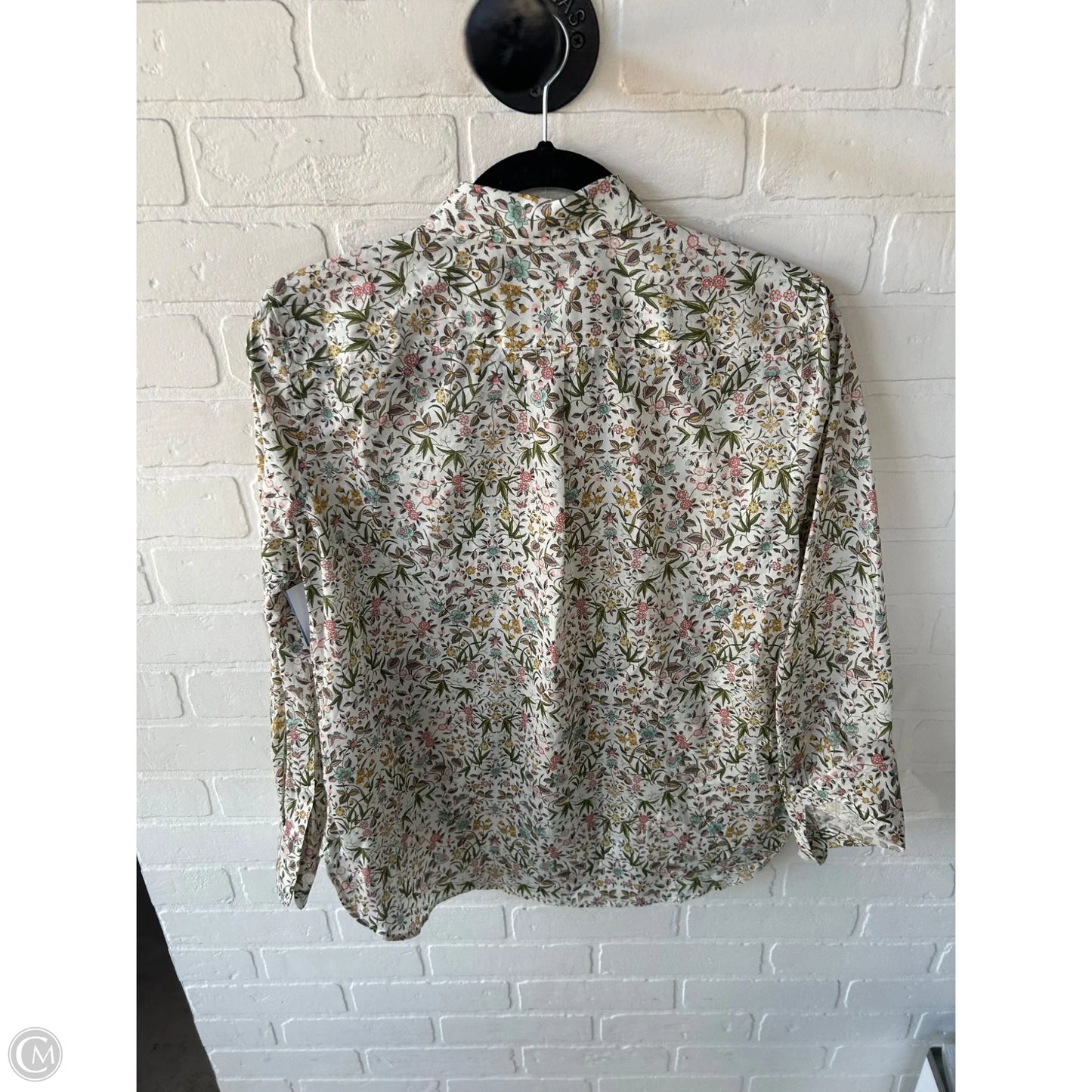 Top Long Sleeve By J. Crew In Green & Pink, Size: S