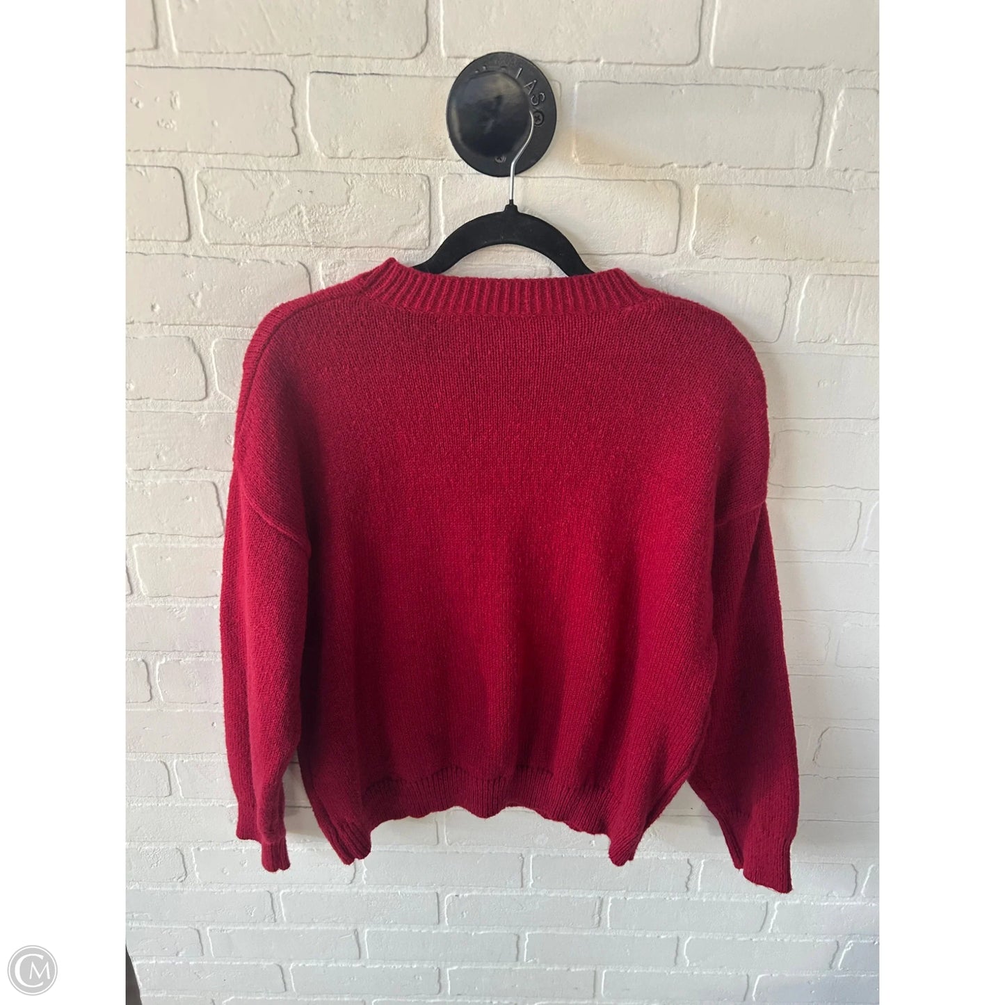 Sweater By Dazy In Red & White, Size: M