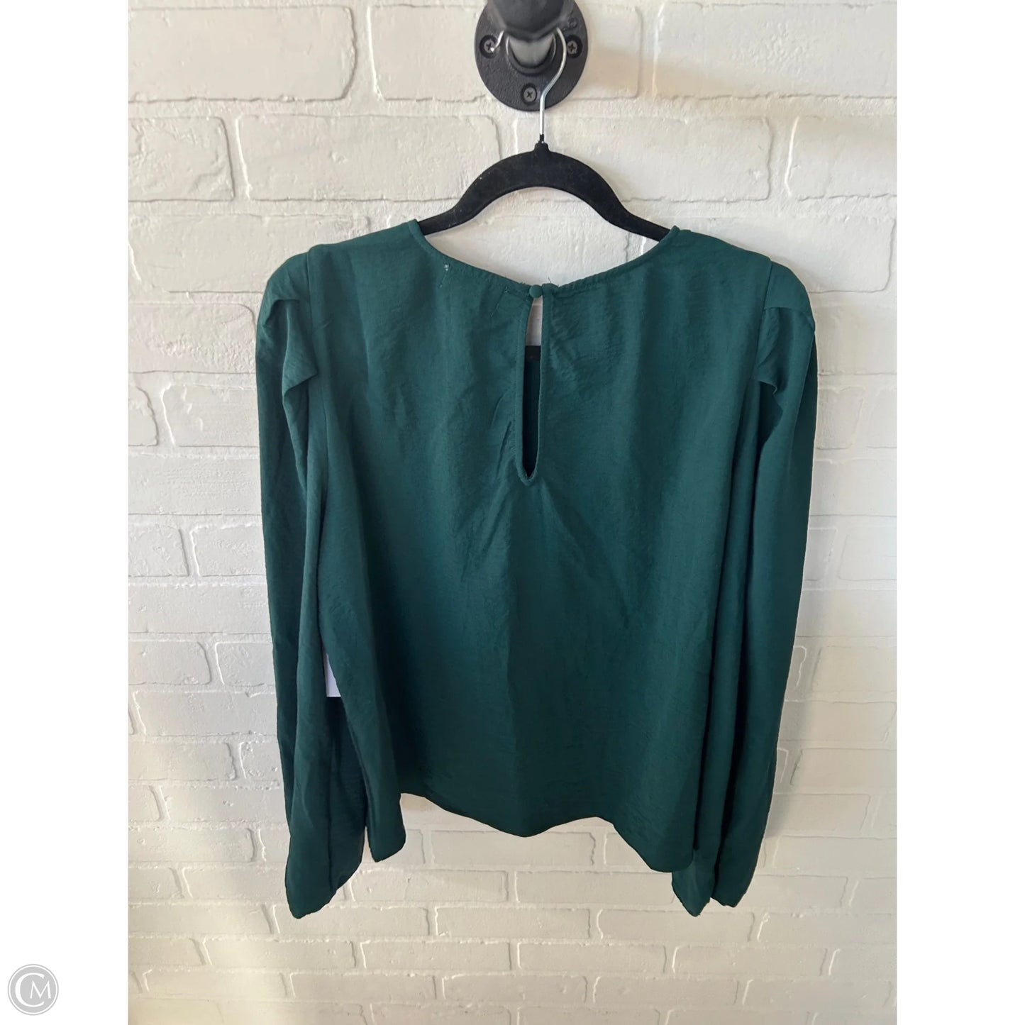 Top Long Sleeve By Evereve In Green, Size: L