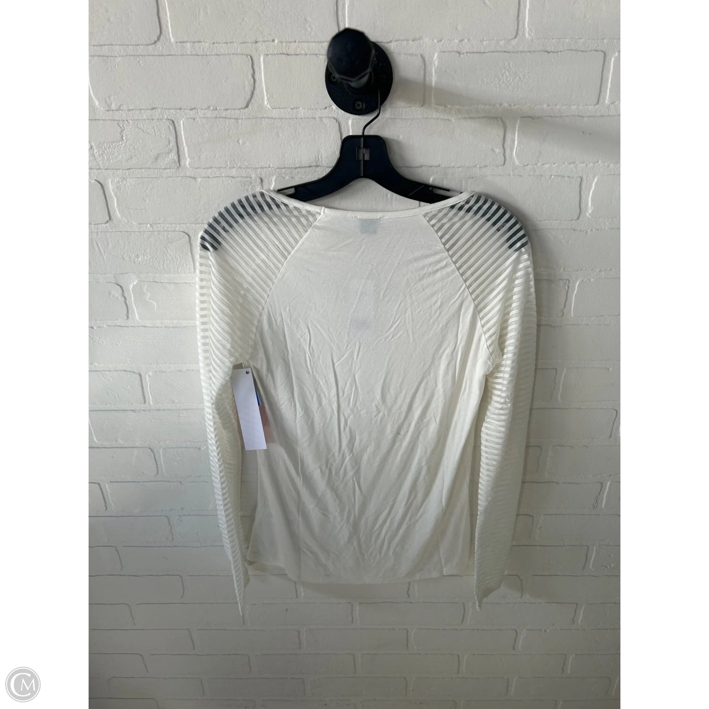 Top Long Sleeve By Bebe In White, Size: L