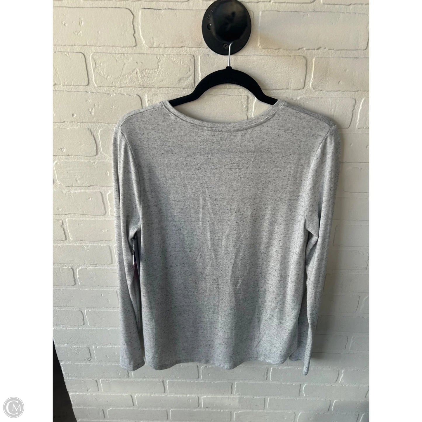 Top Long Sleeve Basic By Banana Republic In Grey, Size: M