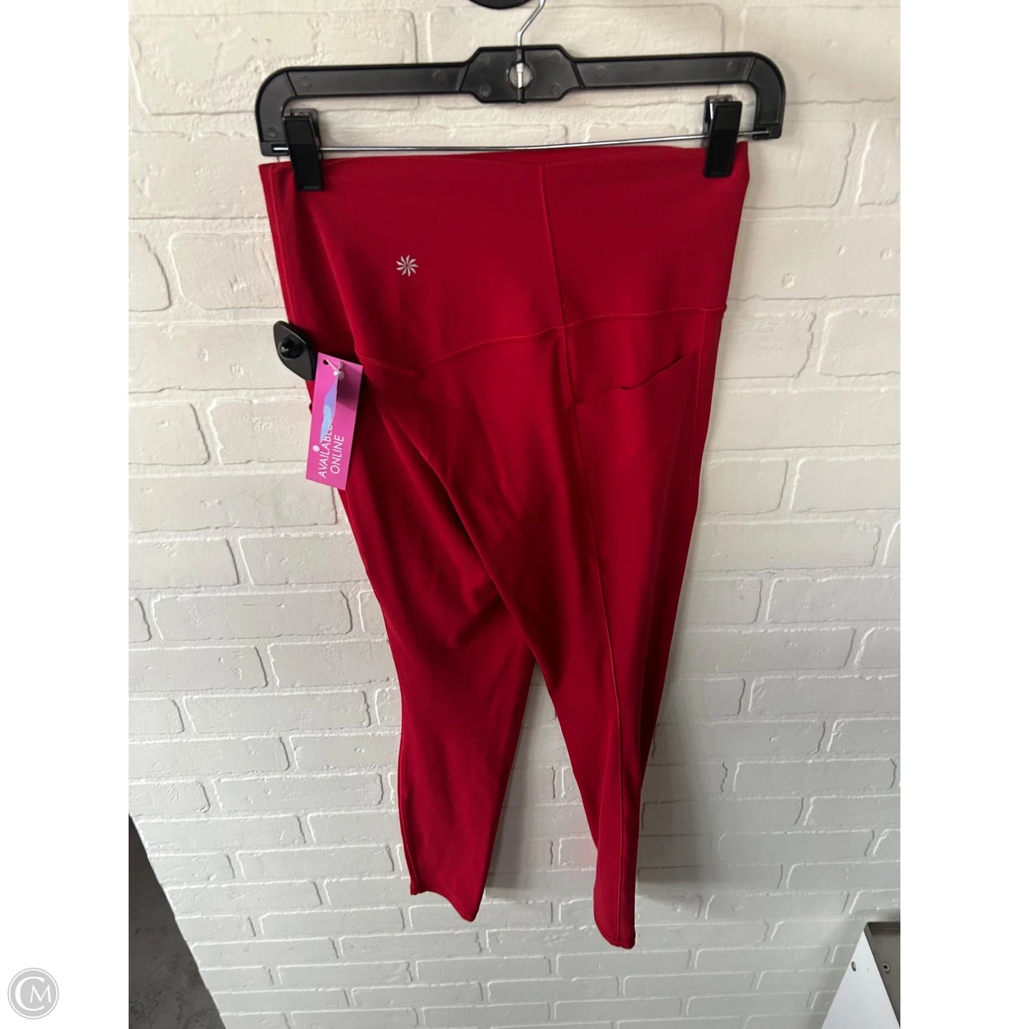 Athletic Leggings By Athleta In Red, Size: 4
