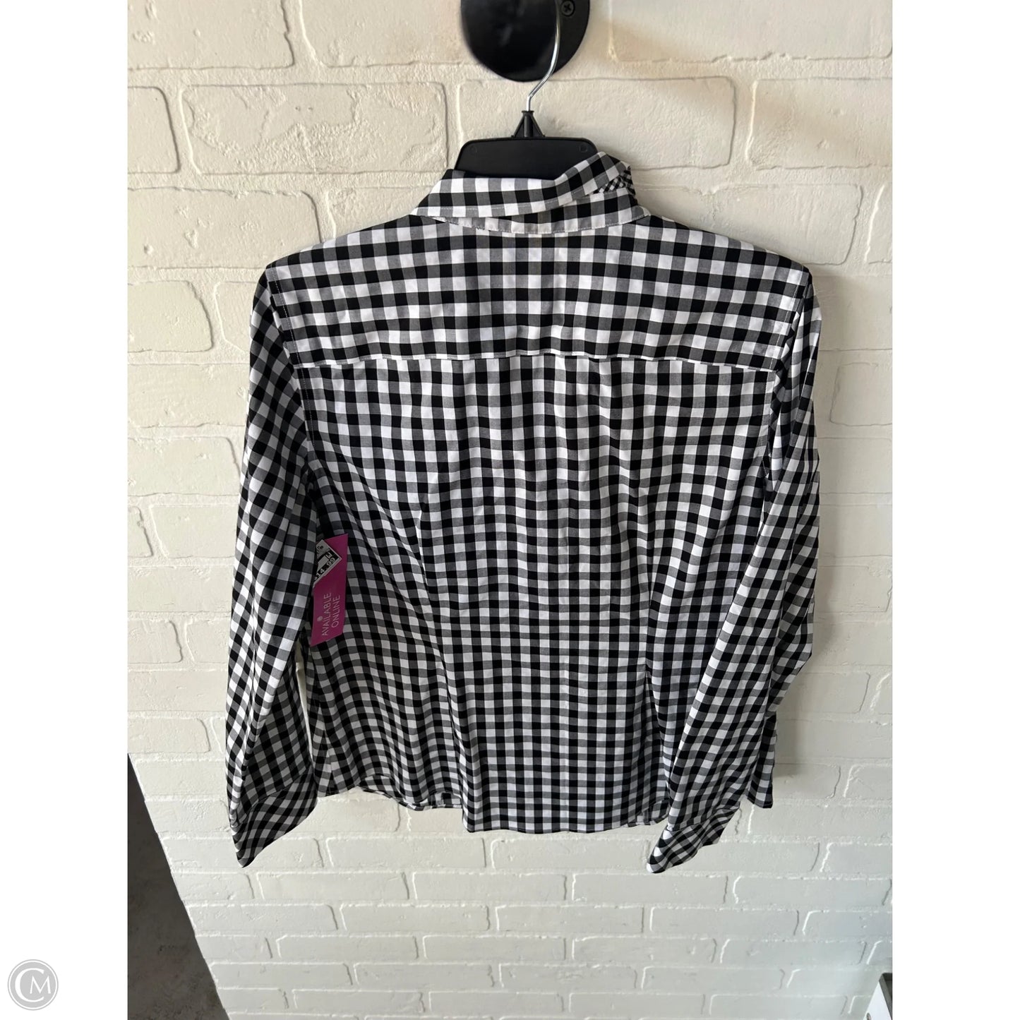 Top Long Sleeve By Talbots In Black & White, Size: L