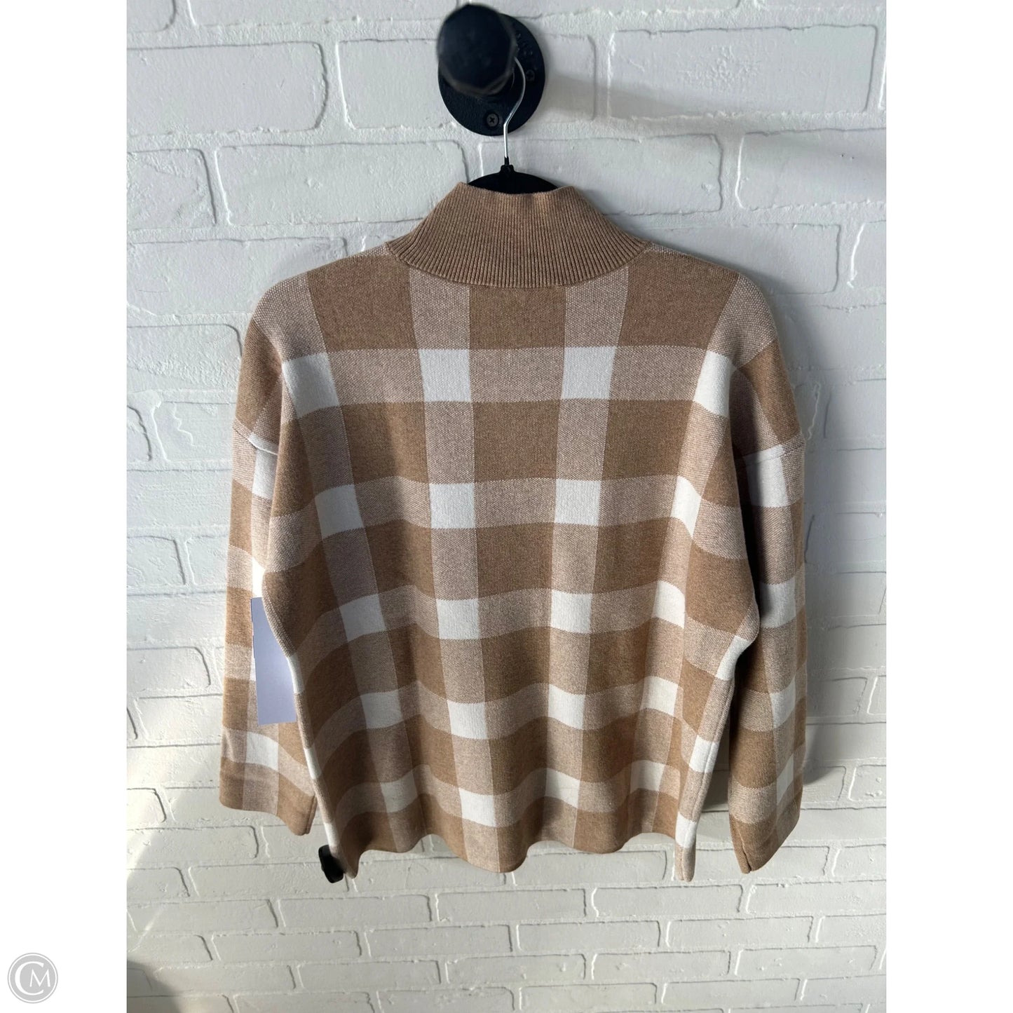 Sweater By Loft In Tan & White, Size: M