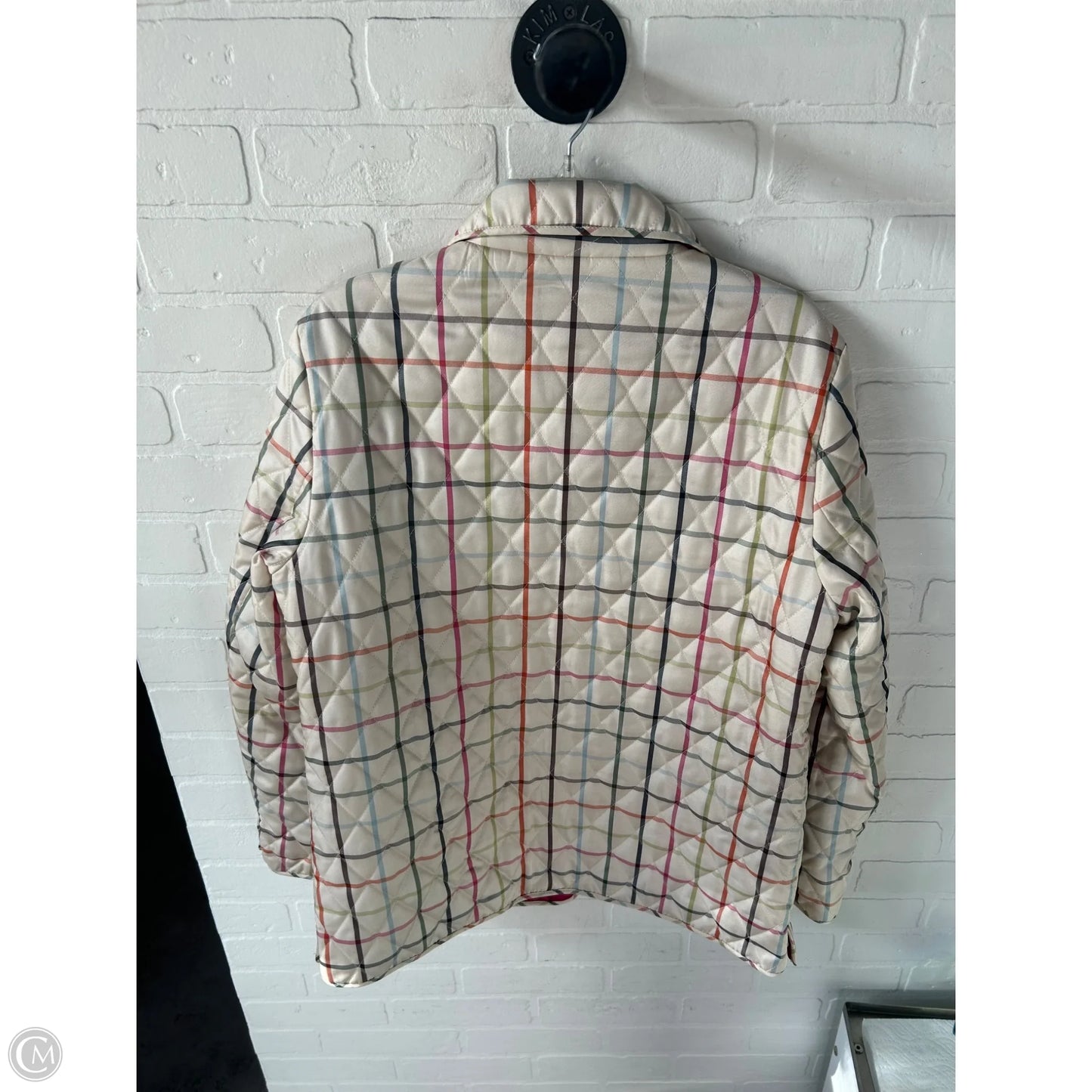 Jacket Designer By Coach In Tan, Size: L