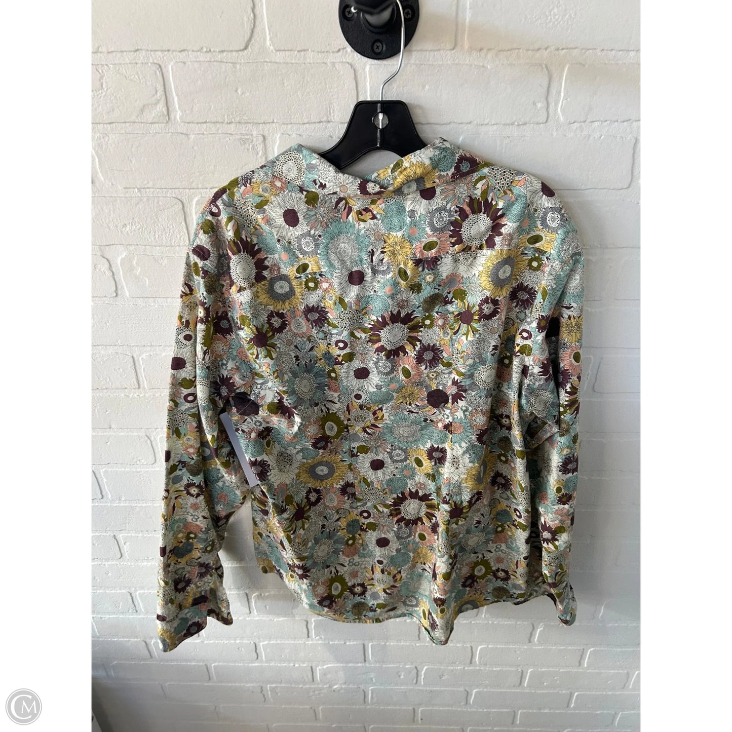 Top Long Sleeve By Clothes Mentor In Blue & Green, Size: L