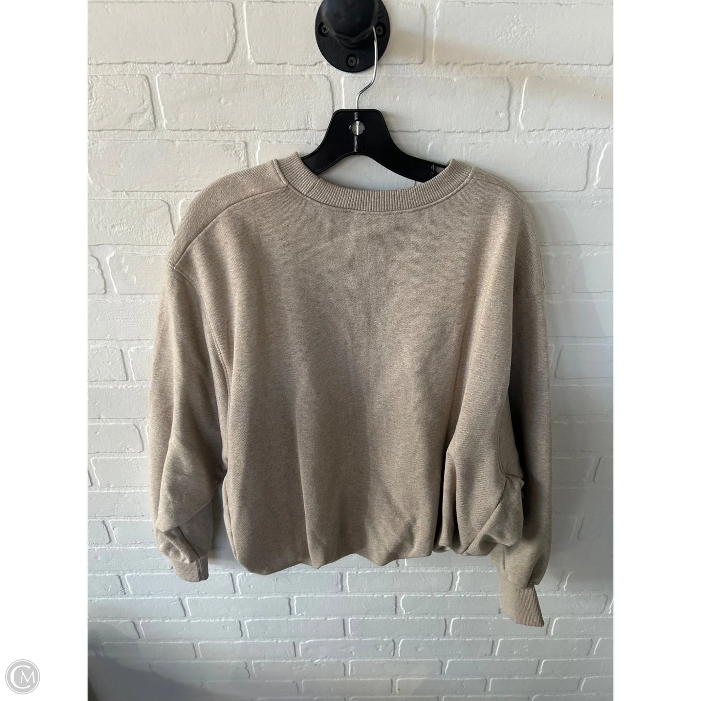 Sweatshirt Crewneck By Zara In Tan, Size: L