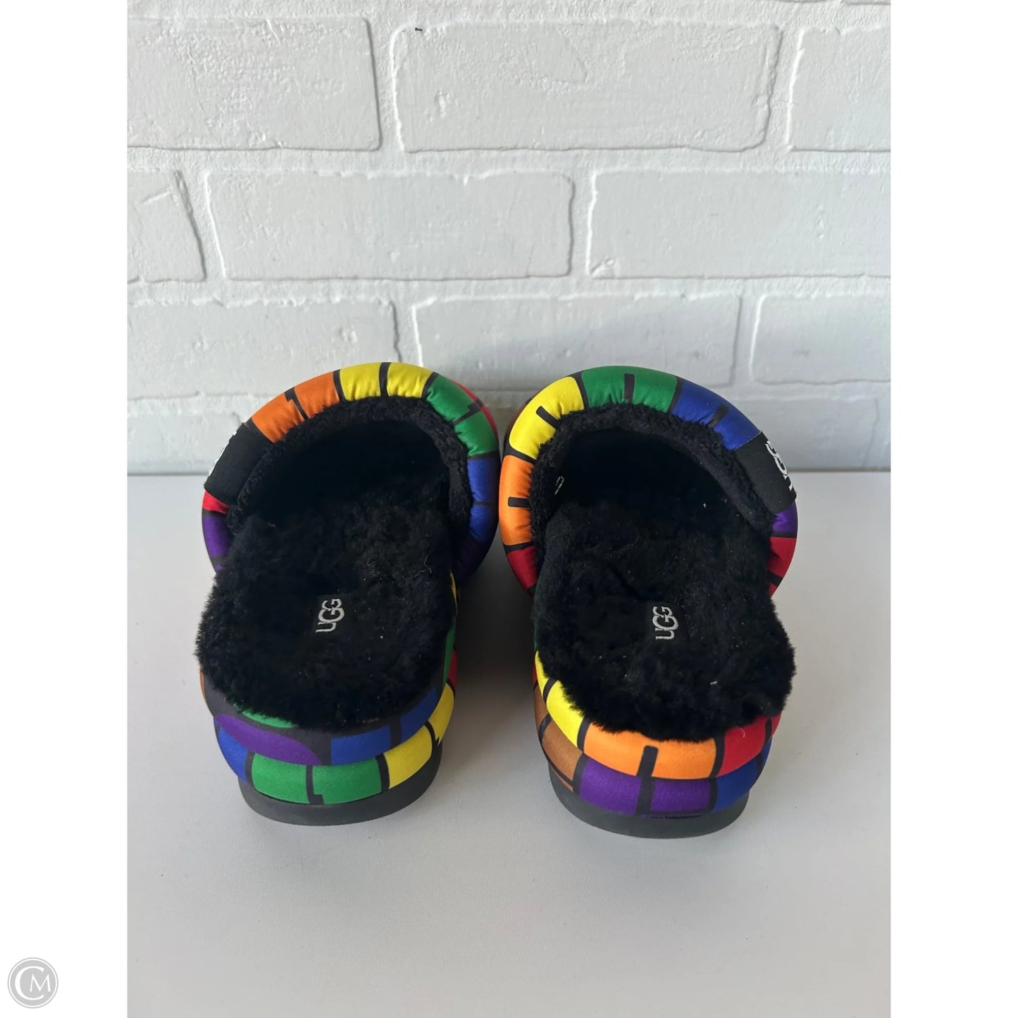 Slippers Designer By Ugg In Multi-colored, Size: 7