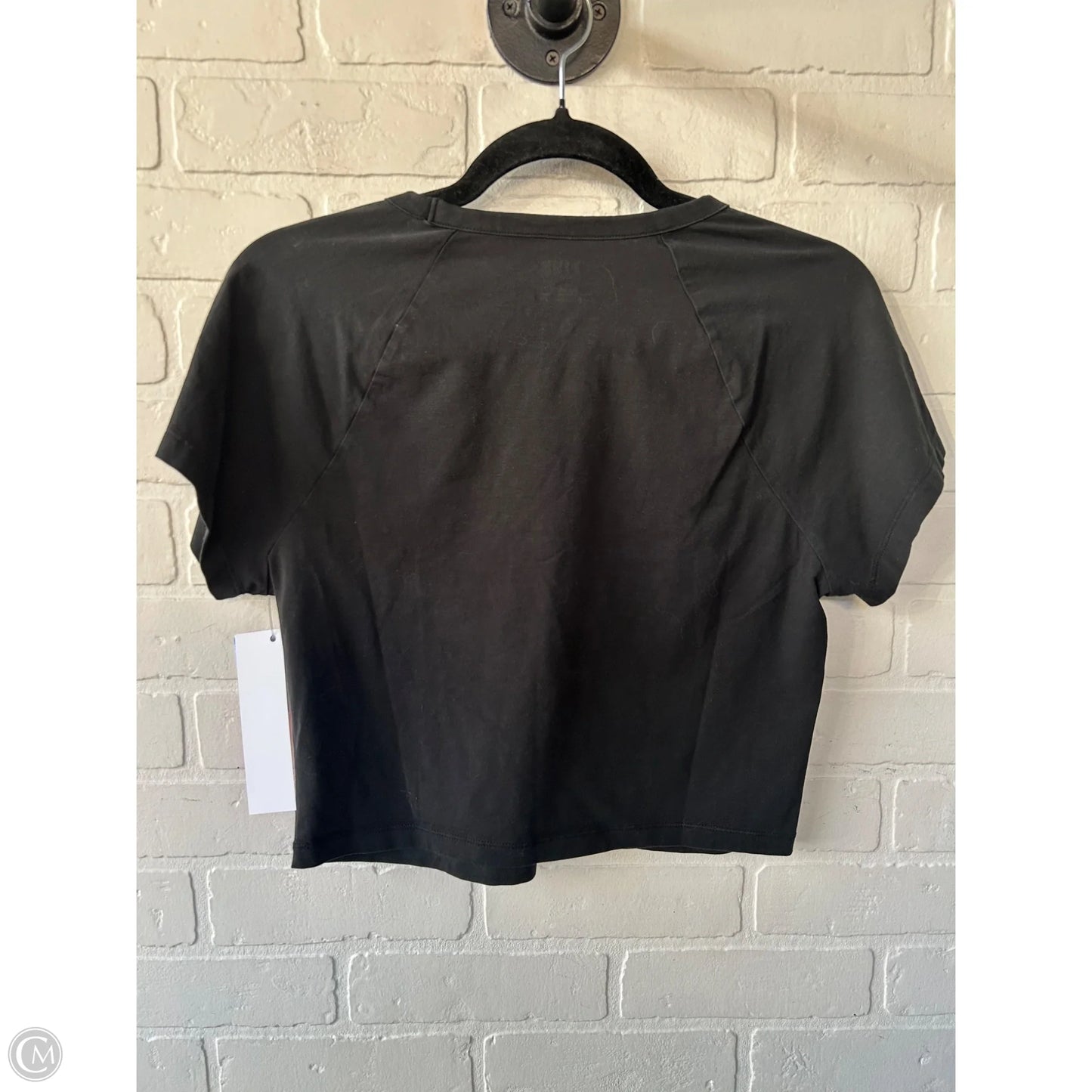 Top Short Sleeve Basic By Pink In Black, Size: L