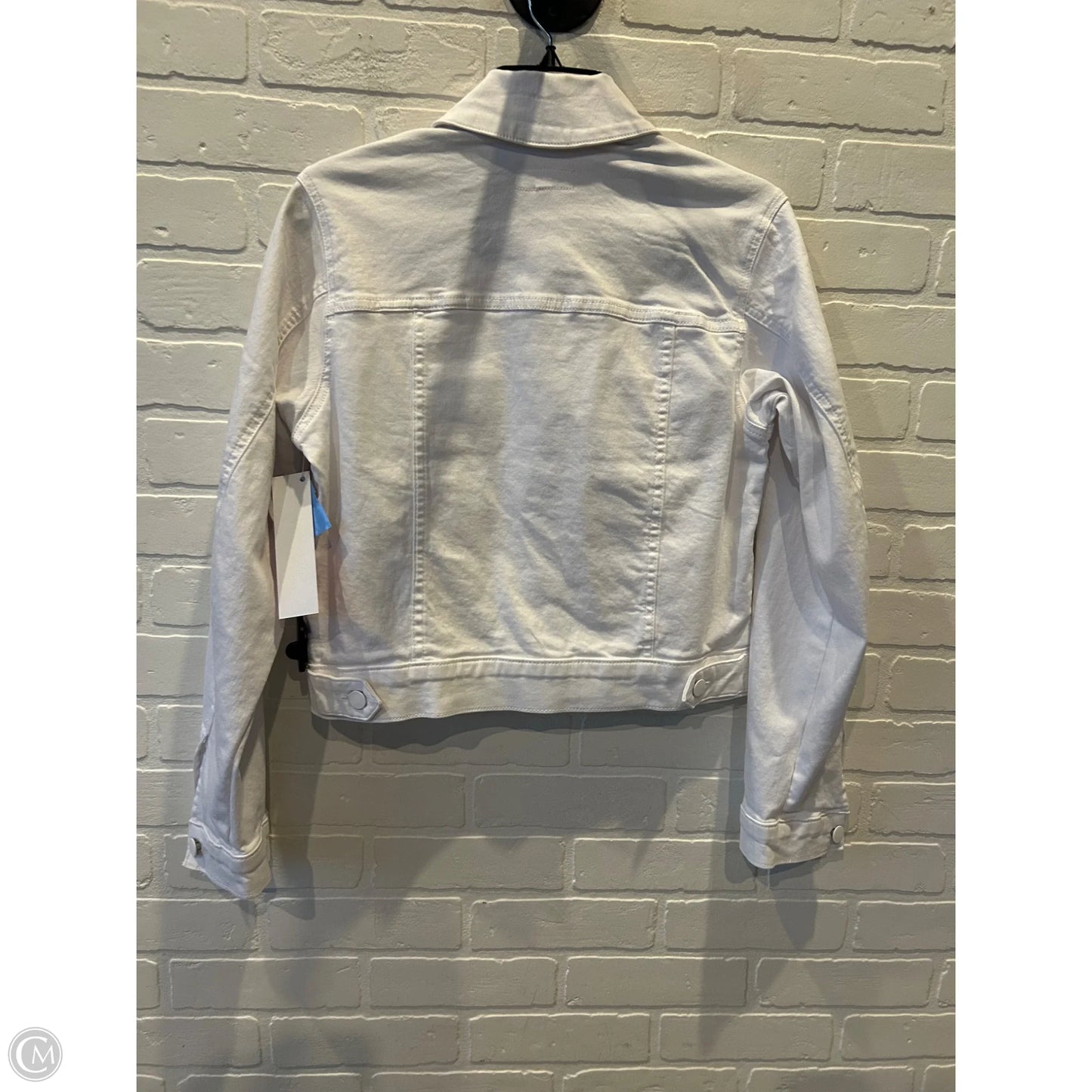 Jacket Denim By Kut In White Denim, Size: S