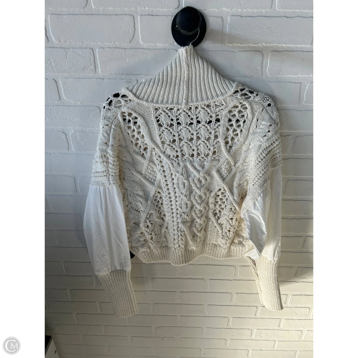 Sweater Cardigan By Anthropologie In Cream, Size: M