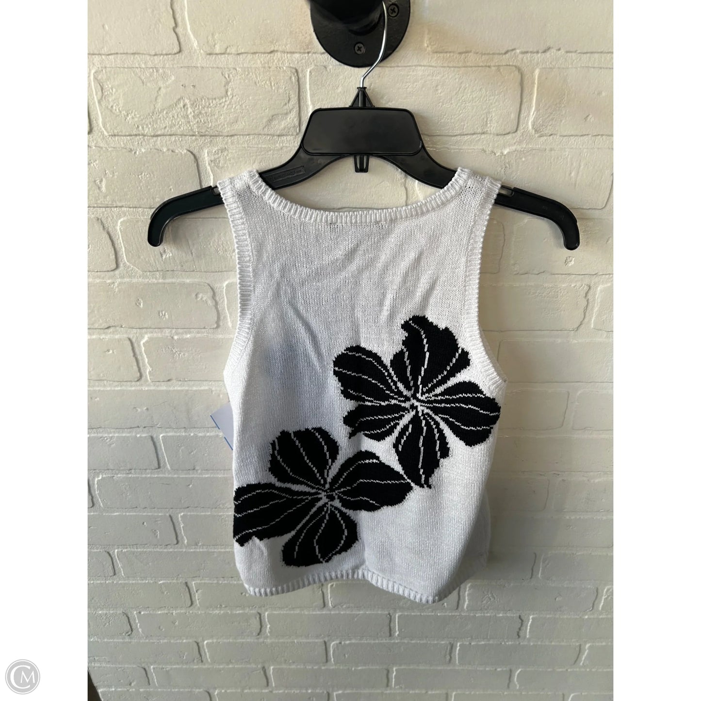 Vest Sweater By Ann Taylor In Black & White, Size: Xsp