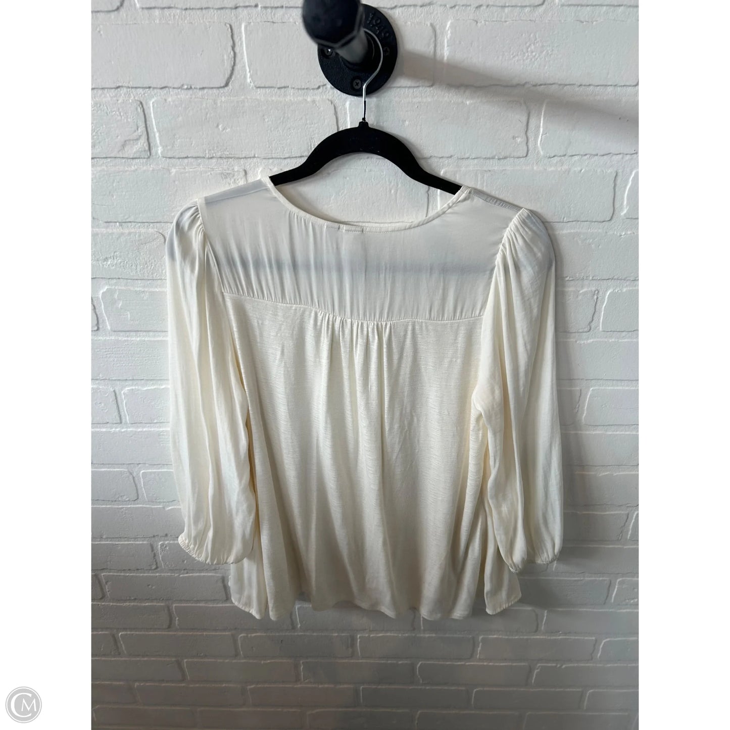 Top 3/4 Sleeve By Dolan Left Coast In Cream, Size: S