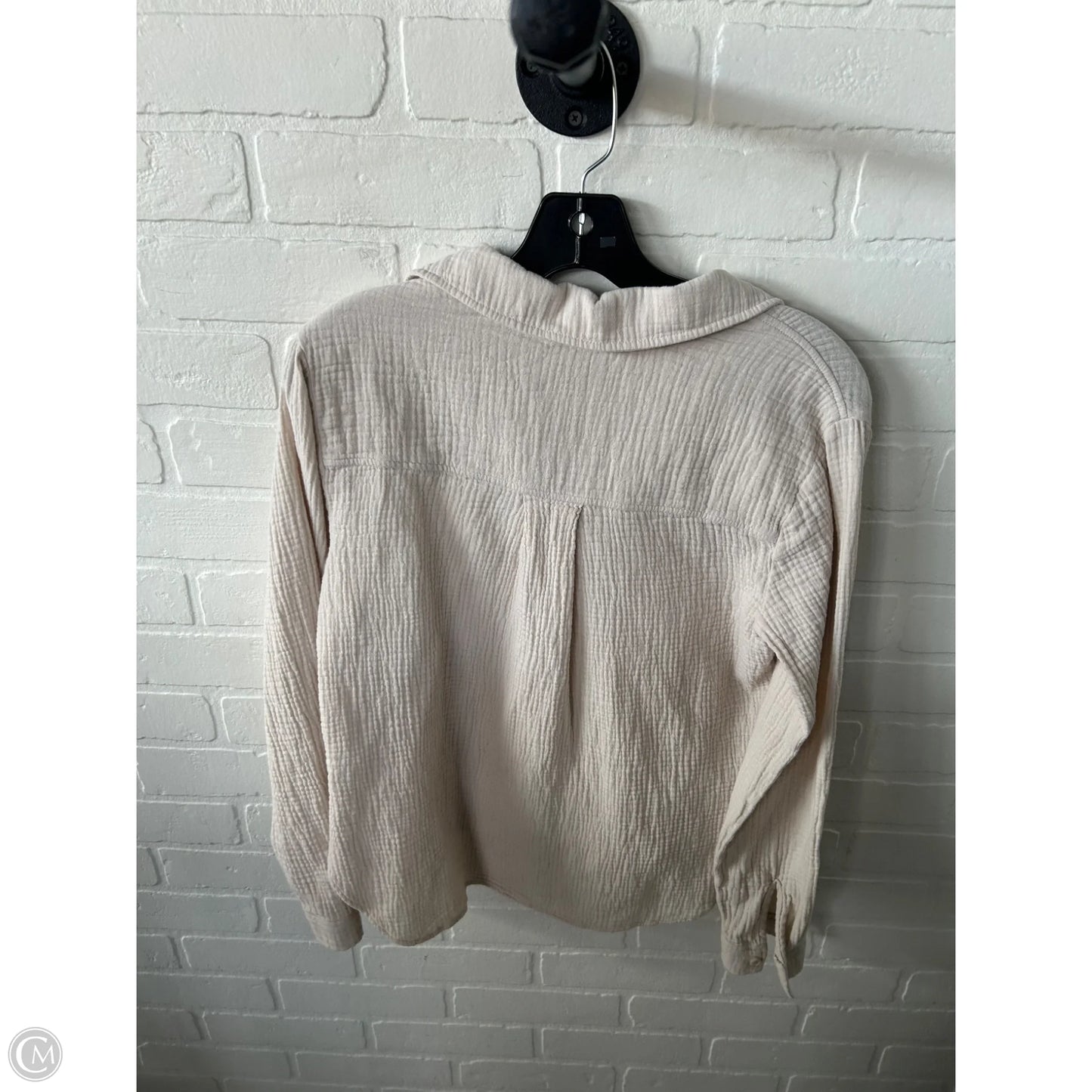 Top Long Sleeve By Cloth & Stone In Tan, Size: S