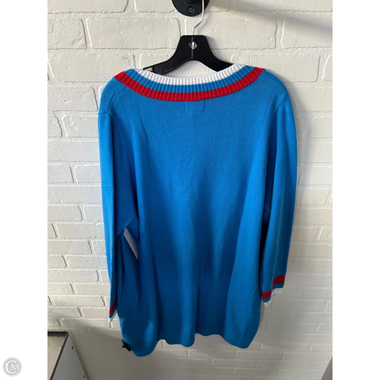 Dress Sweater By Show Me Your Mumu In Blue & Red & White, Size: Xxl