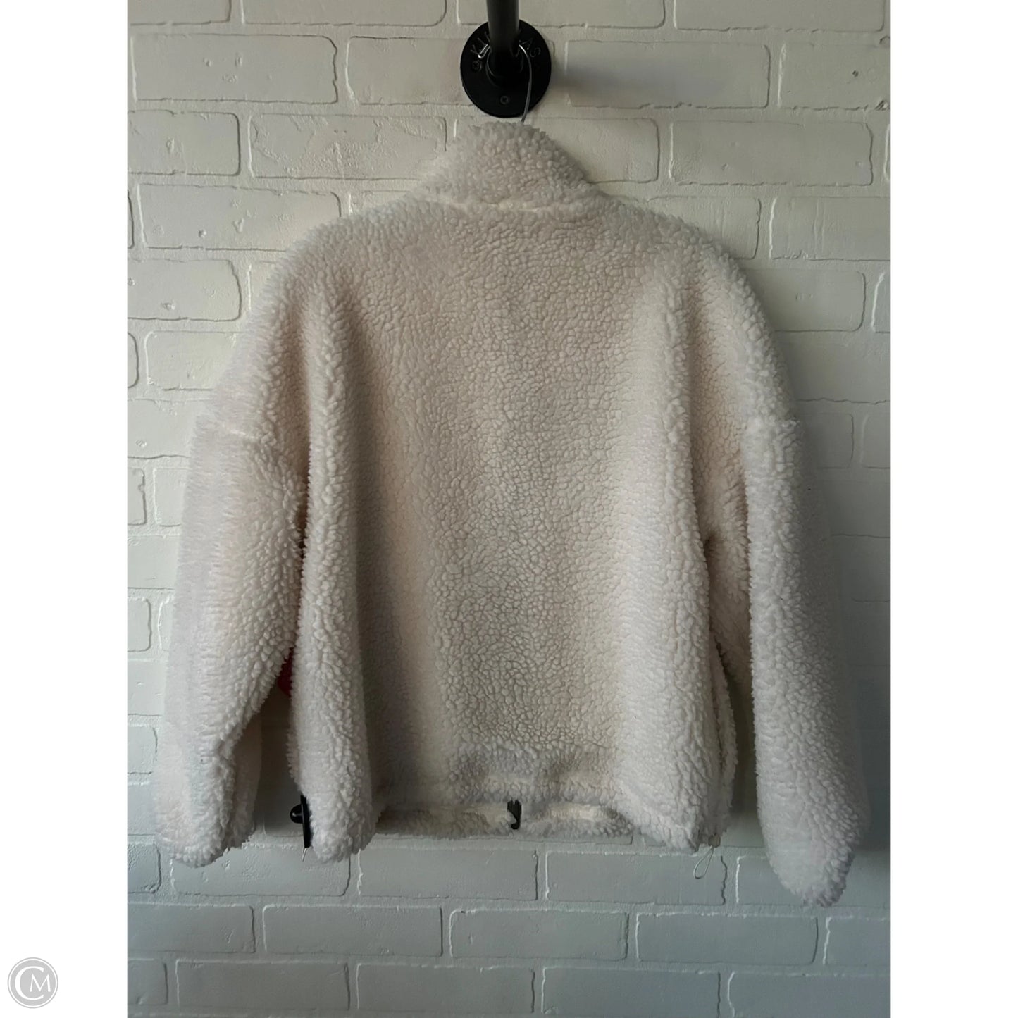 Jacket Faux Fur & Sherpa By Fabletics In Cream & Green, Size: Xxs