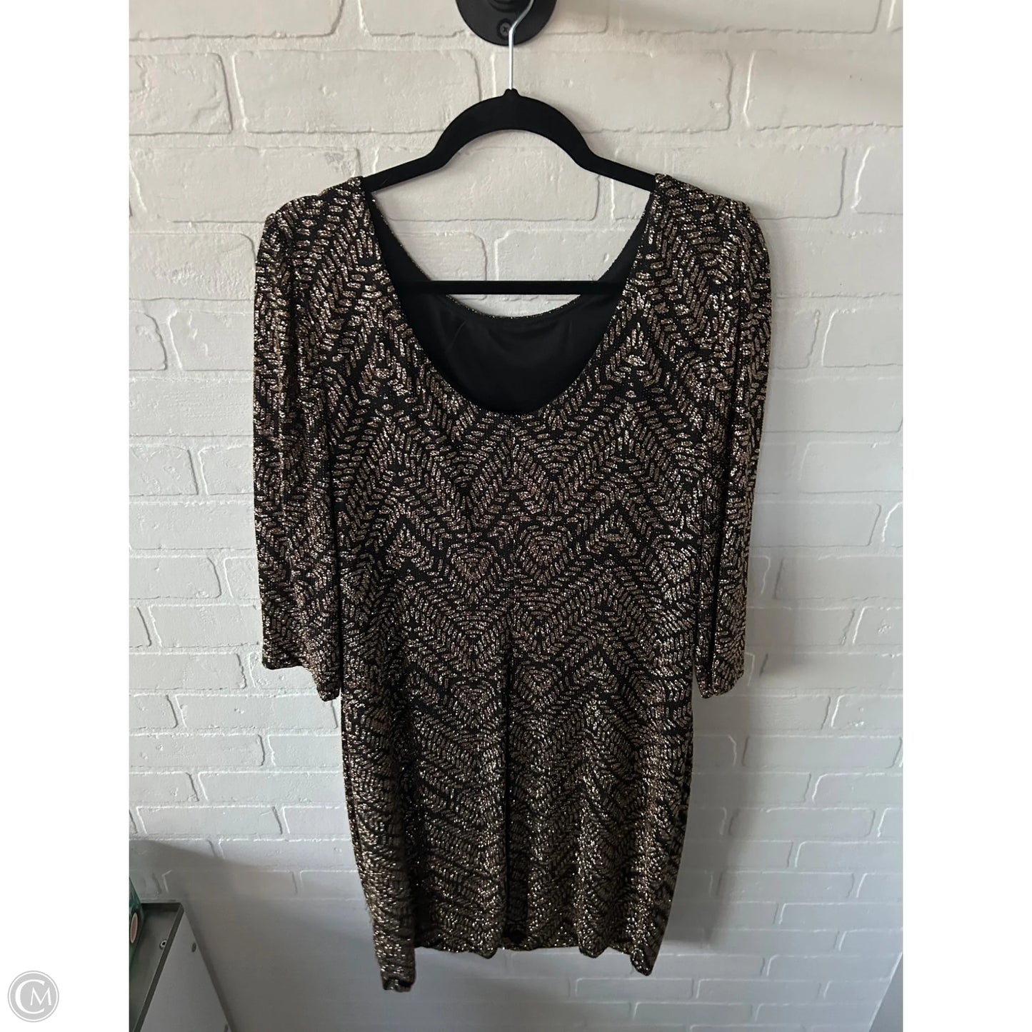 Dress Party Short By Cmc In Black & Gold, Size: Xl