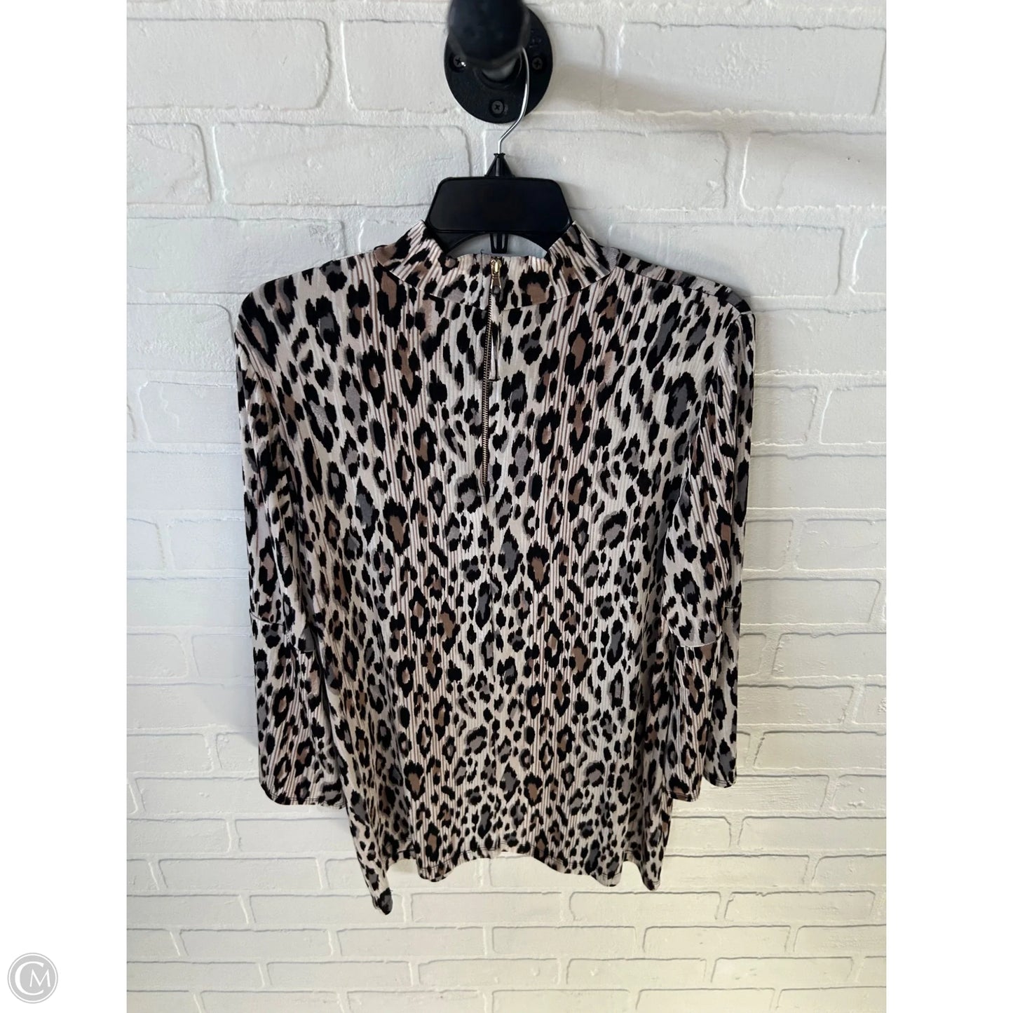 Top Long Sleeve By Chicos In Animal Print, Size: M