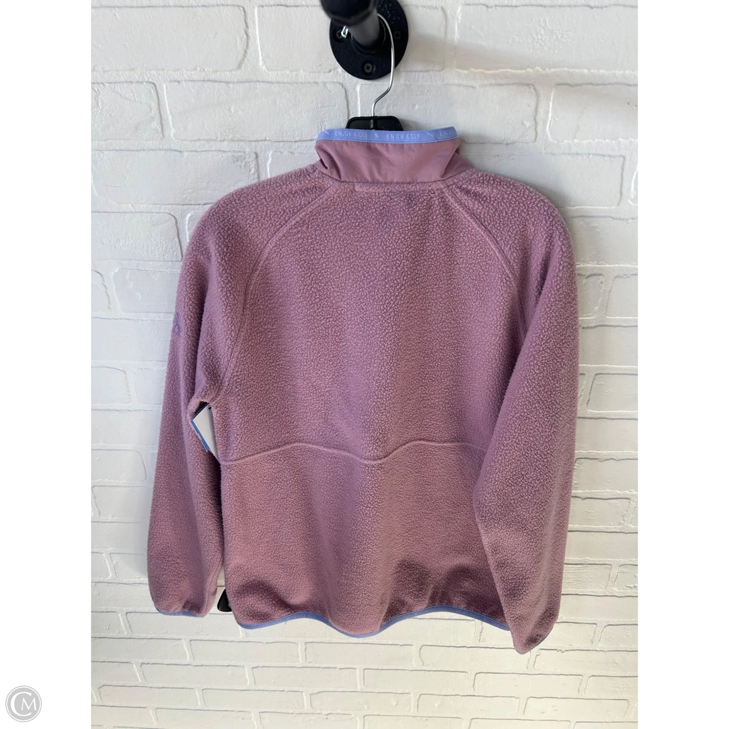 Jacket Fleece By Puma In Pink & Purple, Size: M