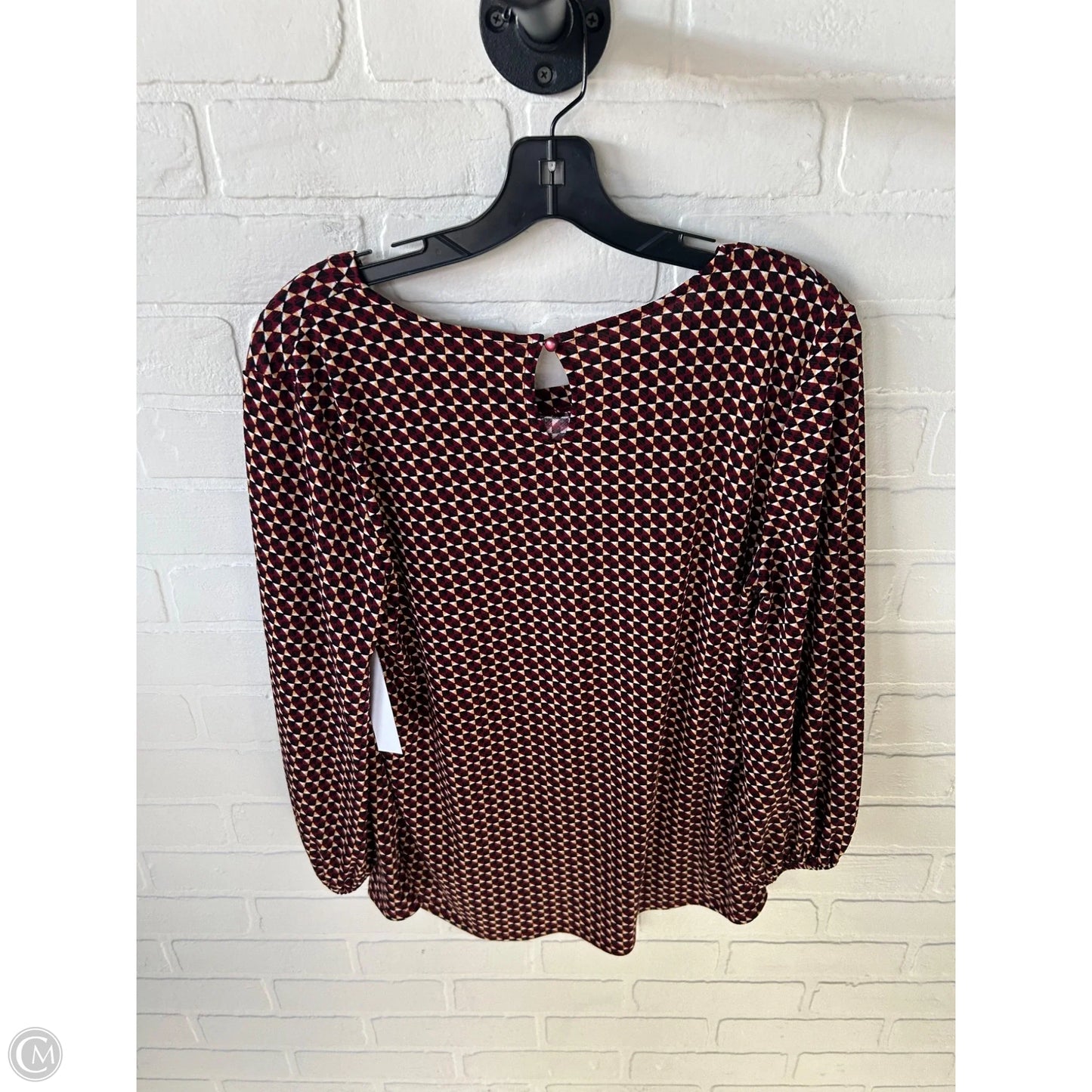 Top 3/4 Sleeve By Adrianna Papell In Red & Yellow, Size: S