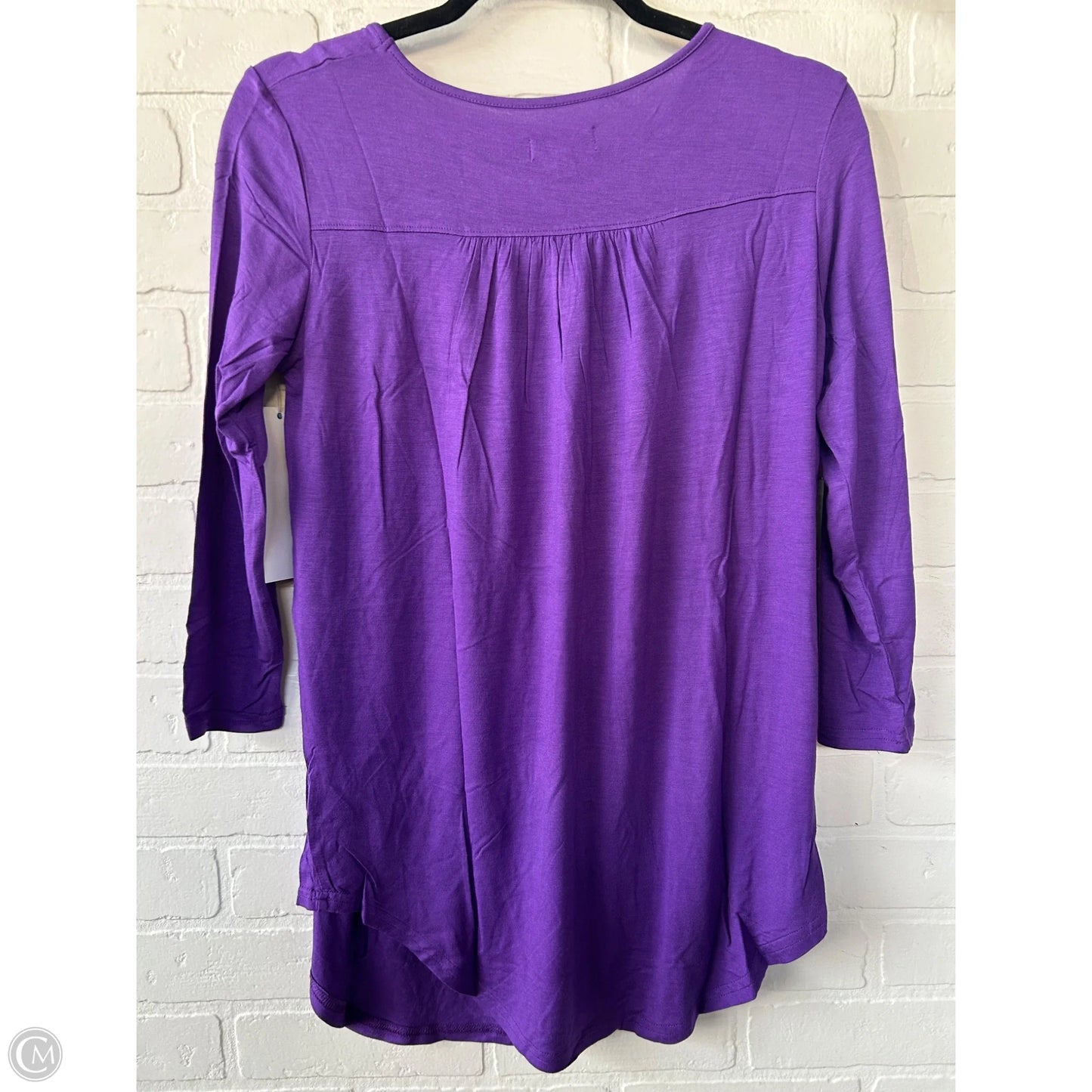 Top Long Sleeve Basic By Ava rose In Purple, Size: Xs
