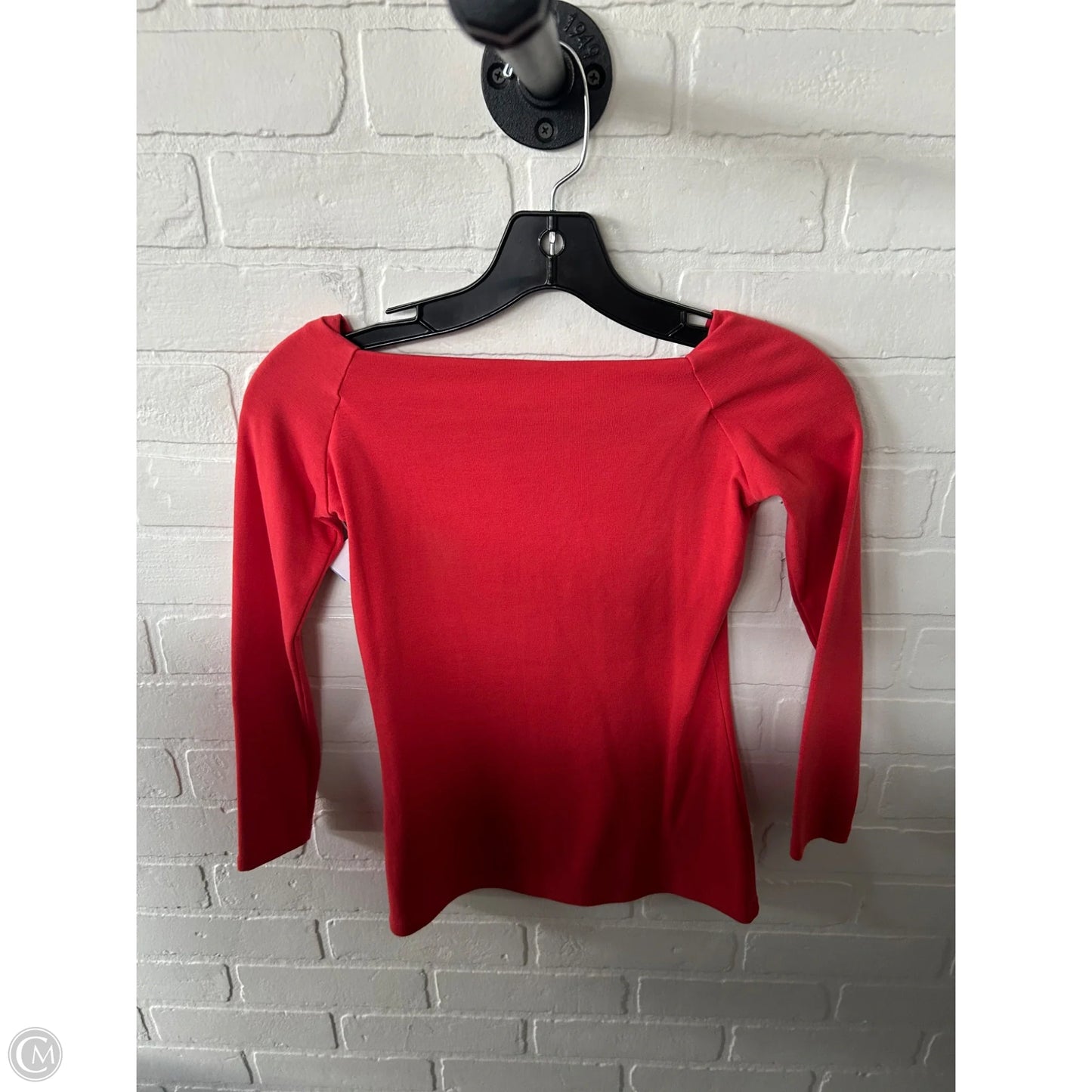 Top Long Sleeve Basic By J. Crew In Orange, Size: Xxs