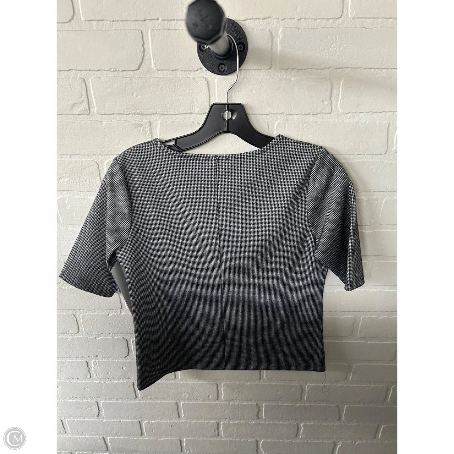Top Short Sleeve By Ann Taylor In Black & Grey, Size: Xxsp
