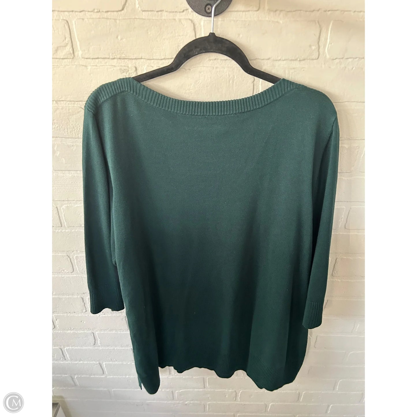 Sweater By Cable And Gauge In Green, Size: 2x