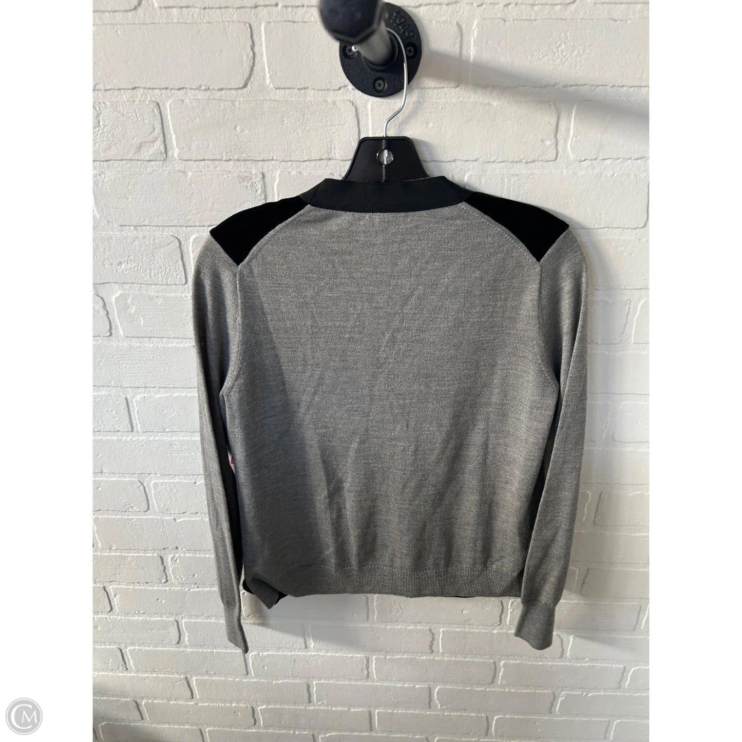 Sweater Cardigan By J. Crew In Black & Grey, Size: M