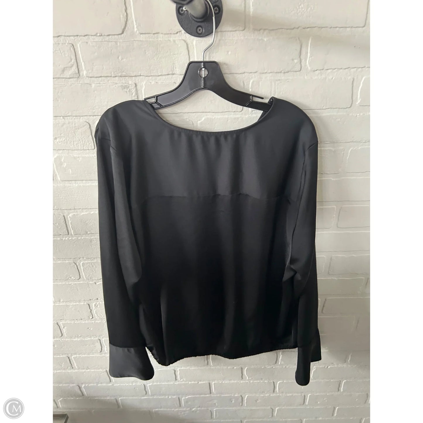 Top Long Sleeve By A New Day In Black, Size: Xxl