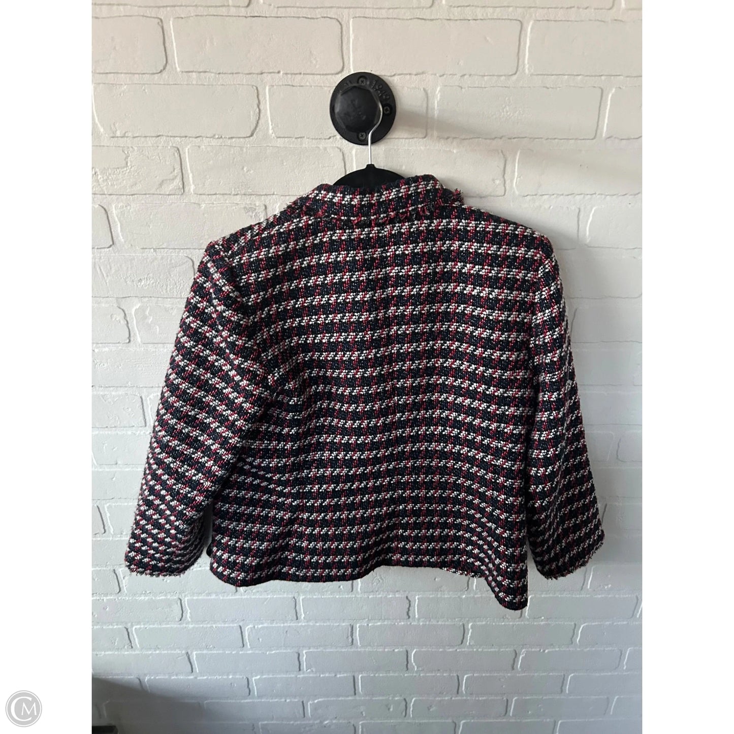 Blazer By Ann Taylor In Blue & Red & White, Size: Lp