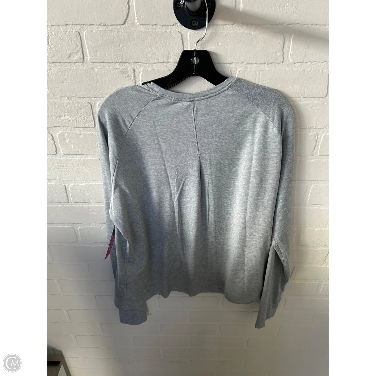 Athletic Top Long Sleeve Crewneck By Nike In Grey, Size: Xl