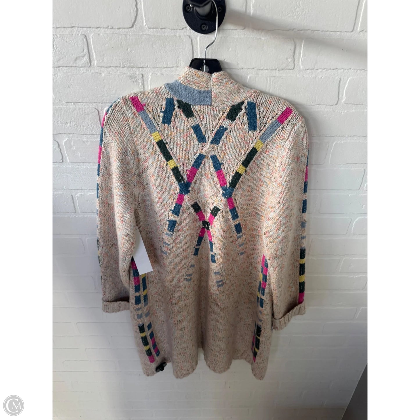 Sweater Cardigan By Nic + Zoe In Beige, Size: L