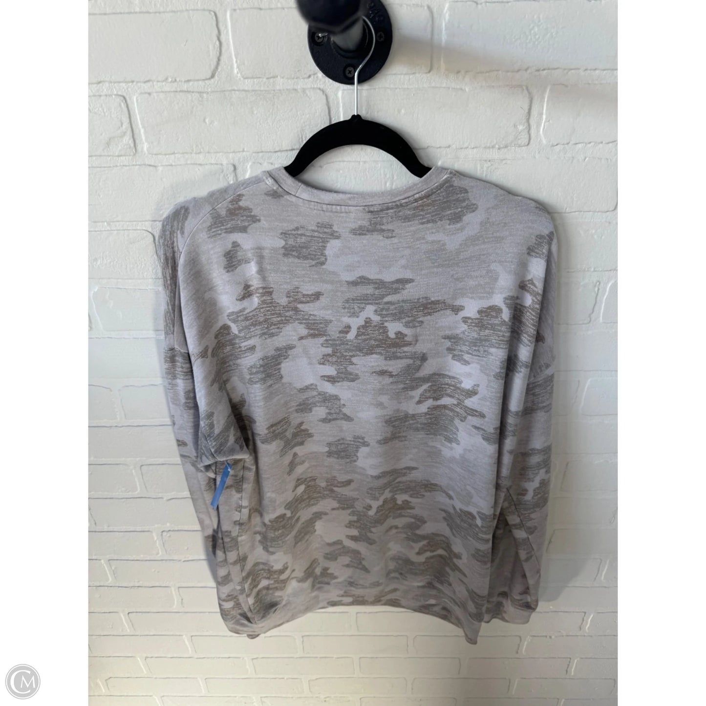 Athletic Sweatshirt Crewneck By Athleta In Grey & Tan, Size: S
