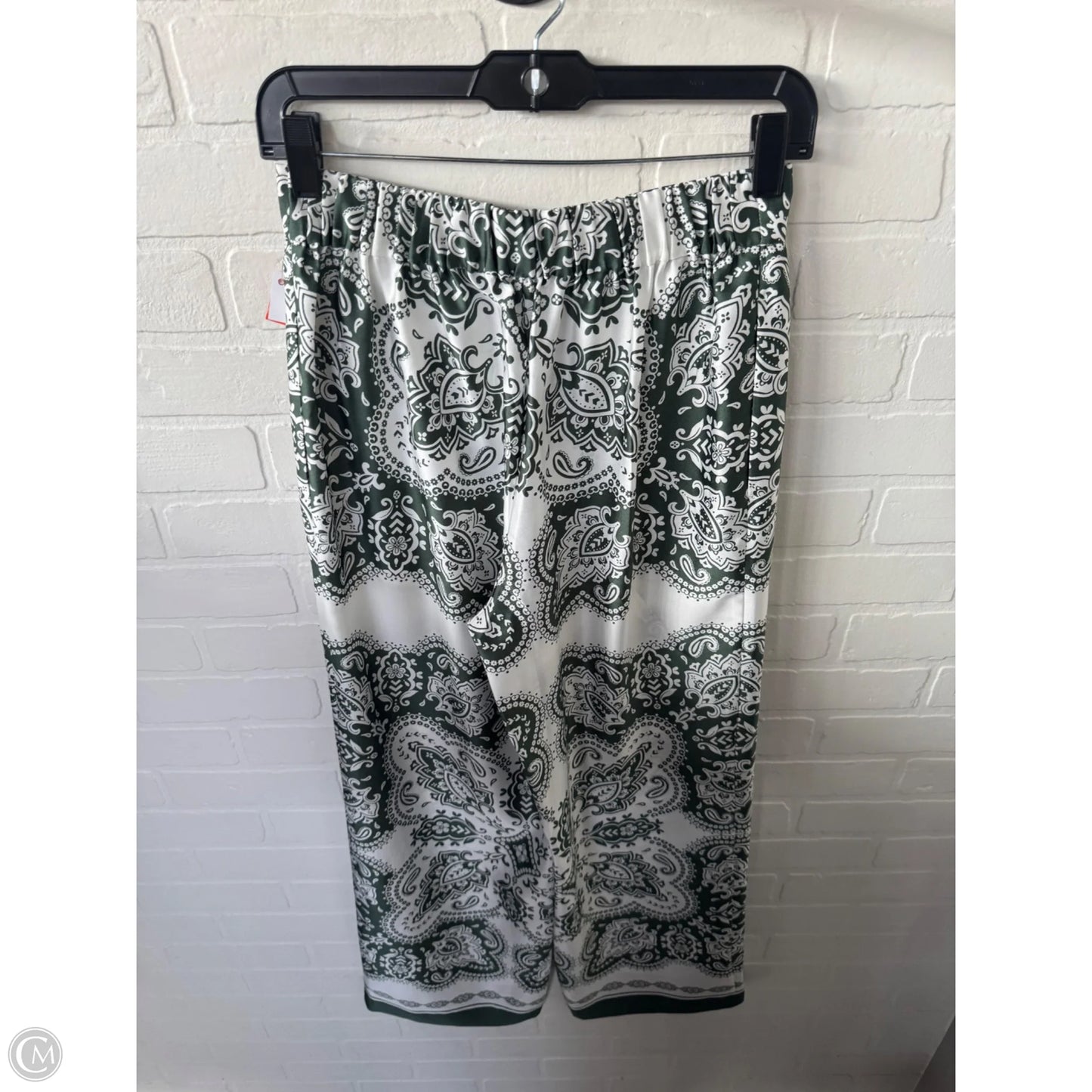 Pants Wide Leg By Ann Taylor In Green & White, Size: 2