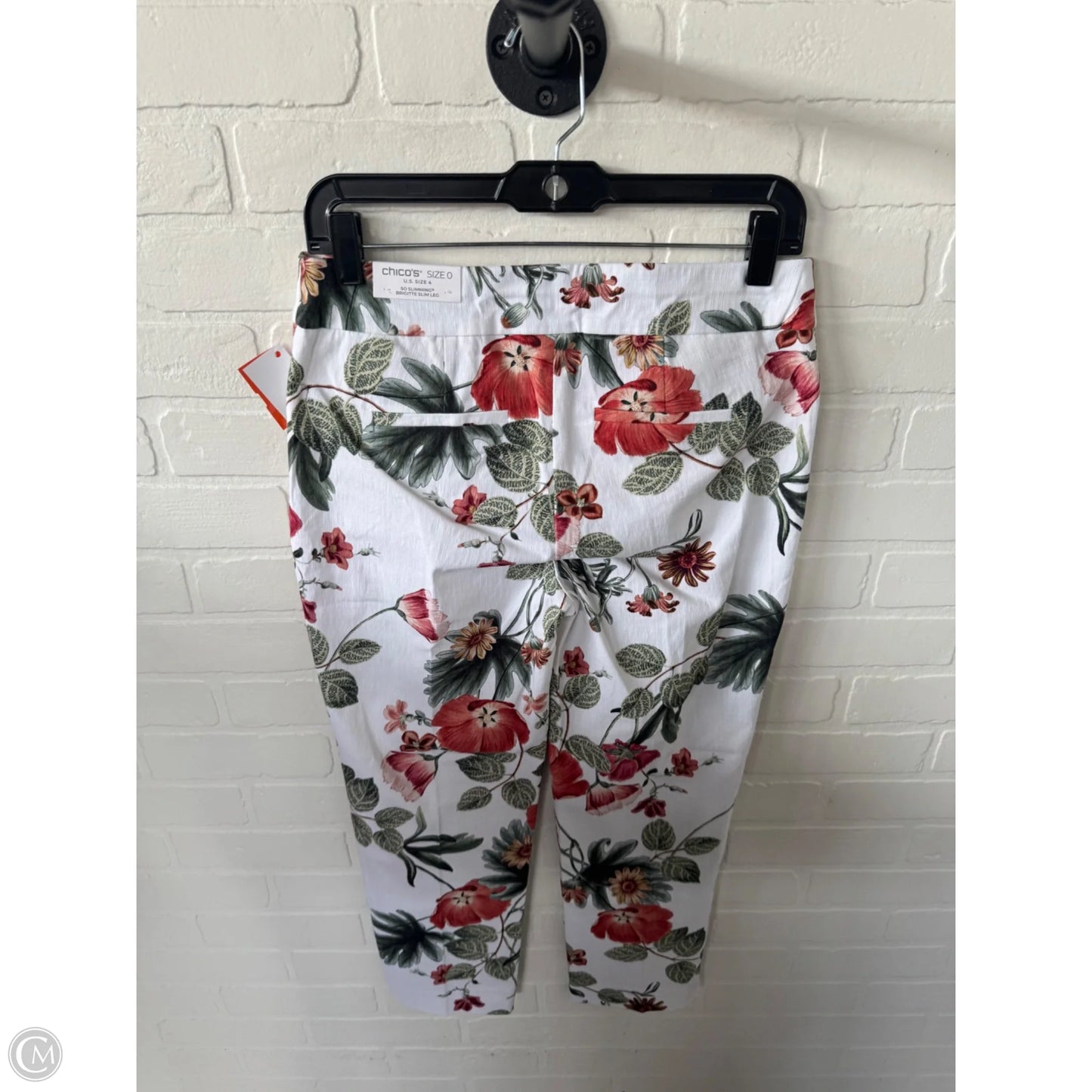 Pants Other By Chicos In Green & White, Size: 4