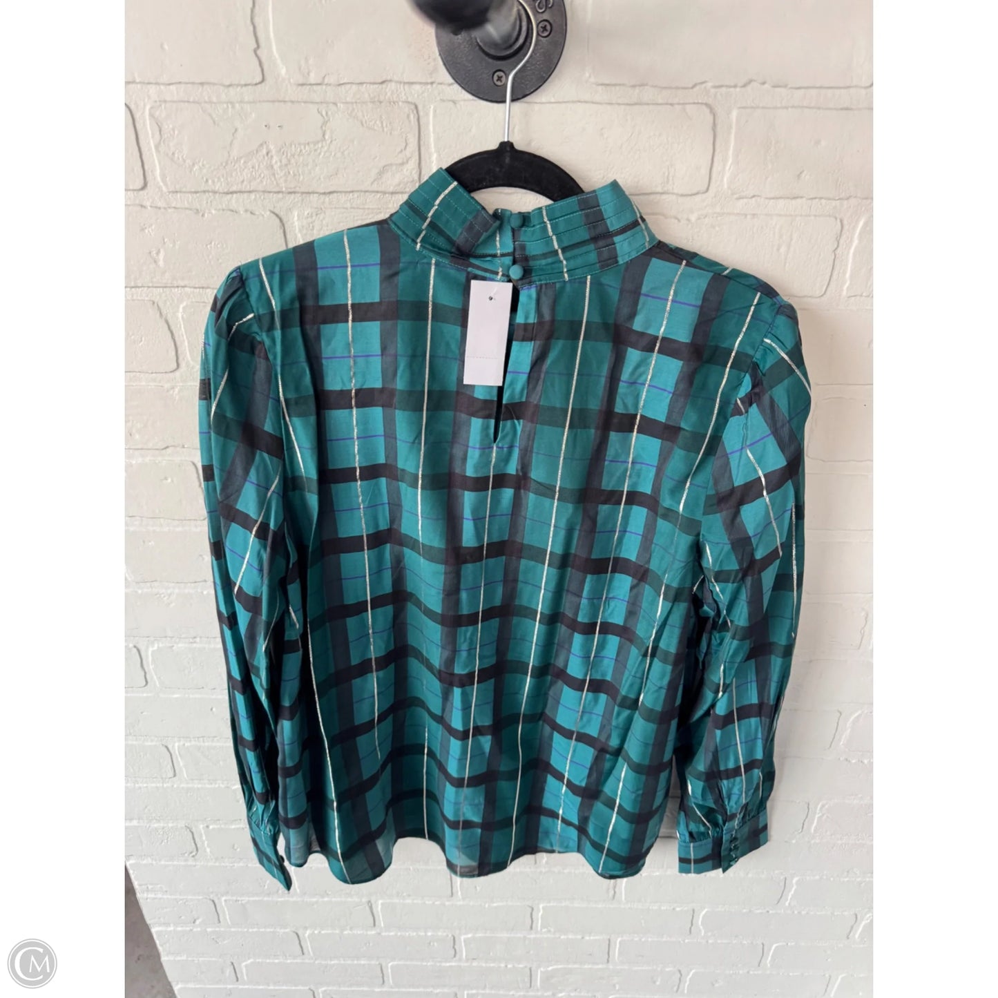 Top Long Sleeve By Ann Taylor In Green, Size: L