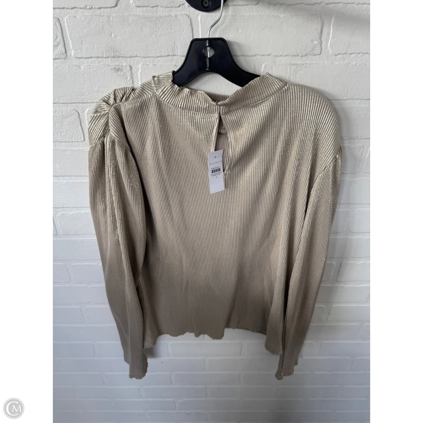 Top Long Sleeve By Ann Taylor In Gold, Size: M
