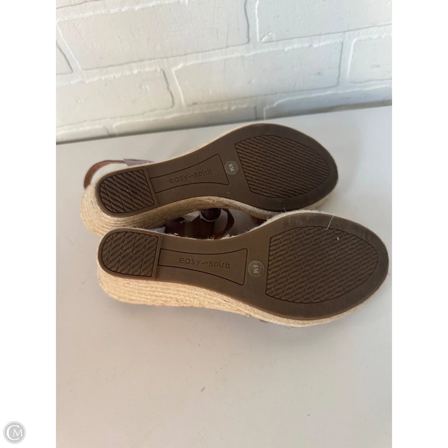 Sandals Heels Wedge By Easy Spirit In Purple, Size: 8