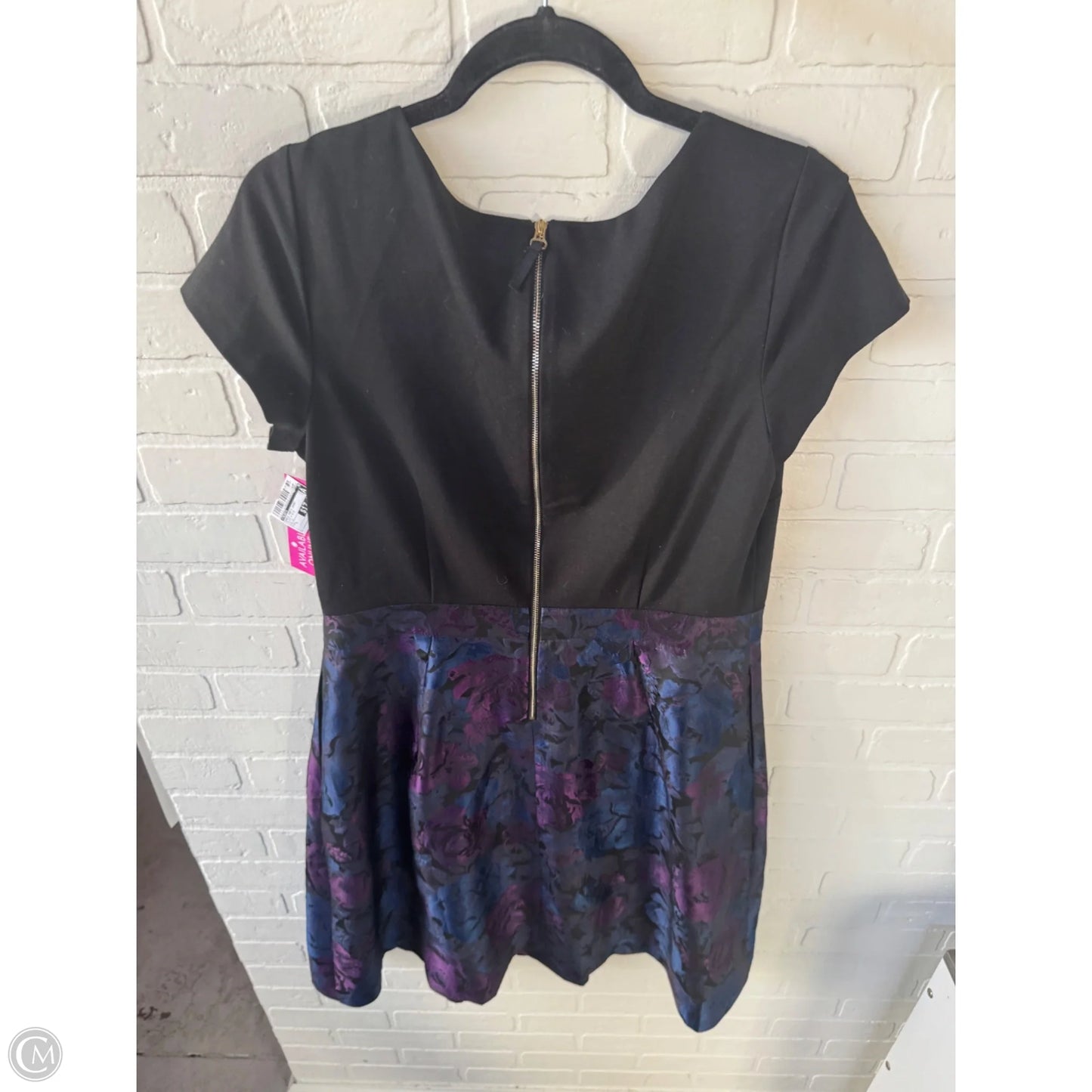 Dress Party Short By Talbots In Black & Blue, Size: L