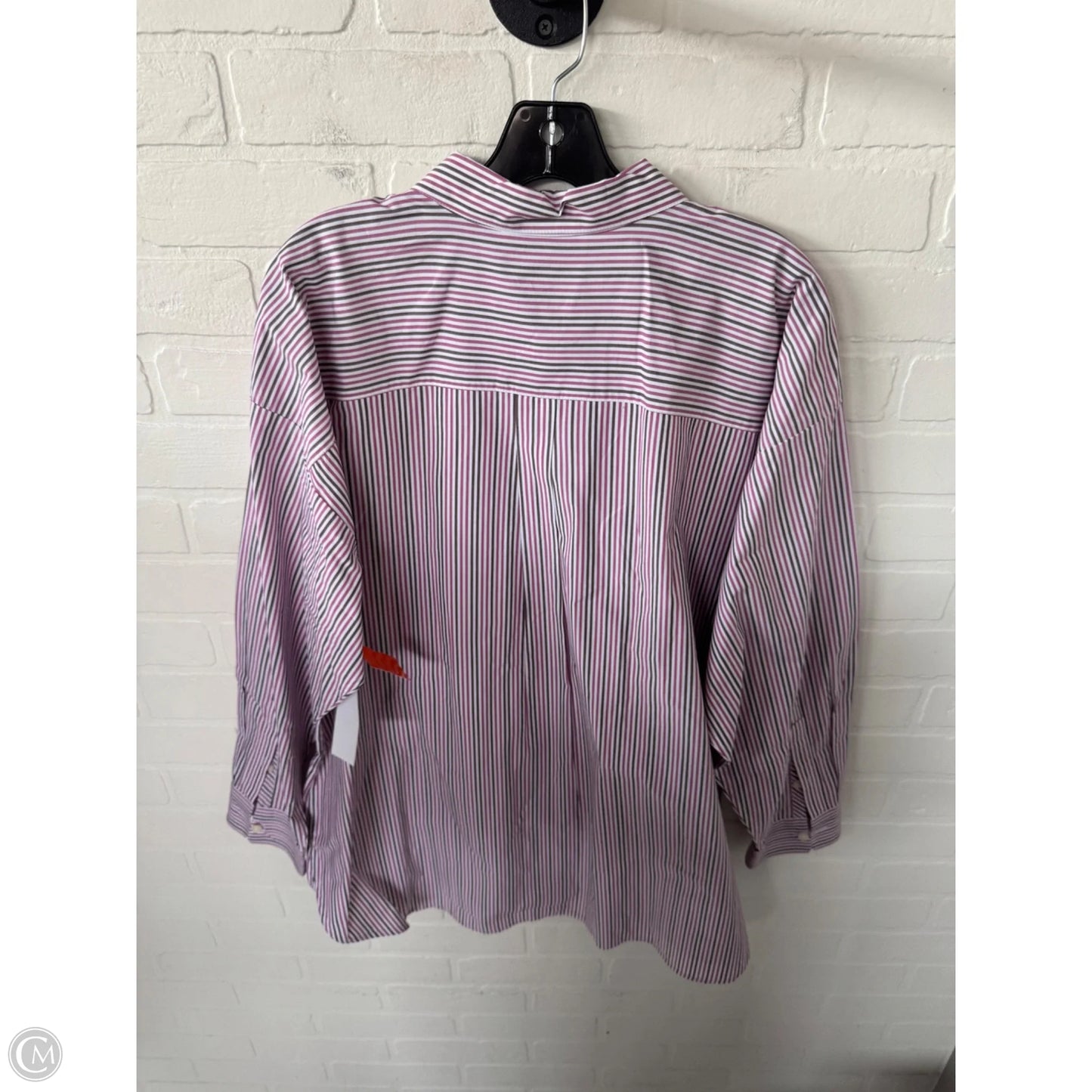Top Long Sleeve By Loft In Brown & Pink, Size: Xxl