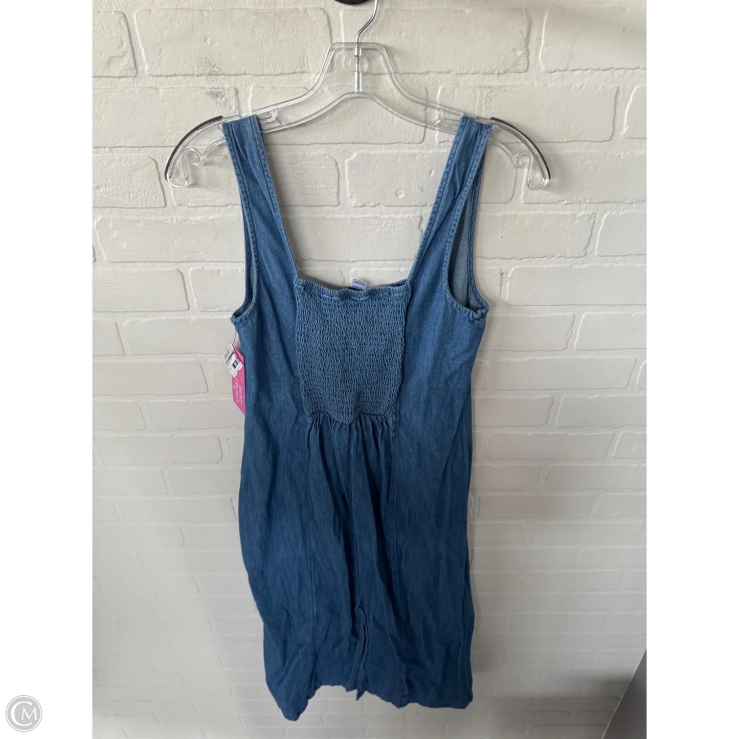 Dress Casual Midi By Old Navy In Blue Denim, Size: M