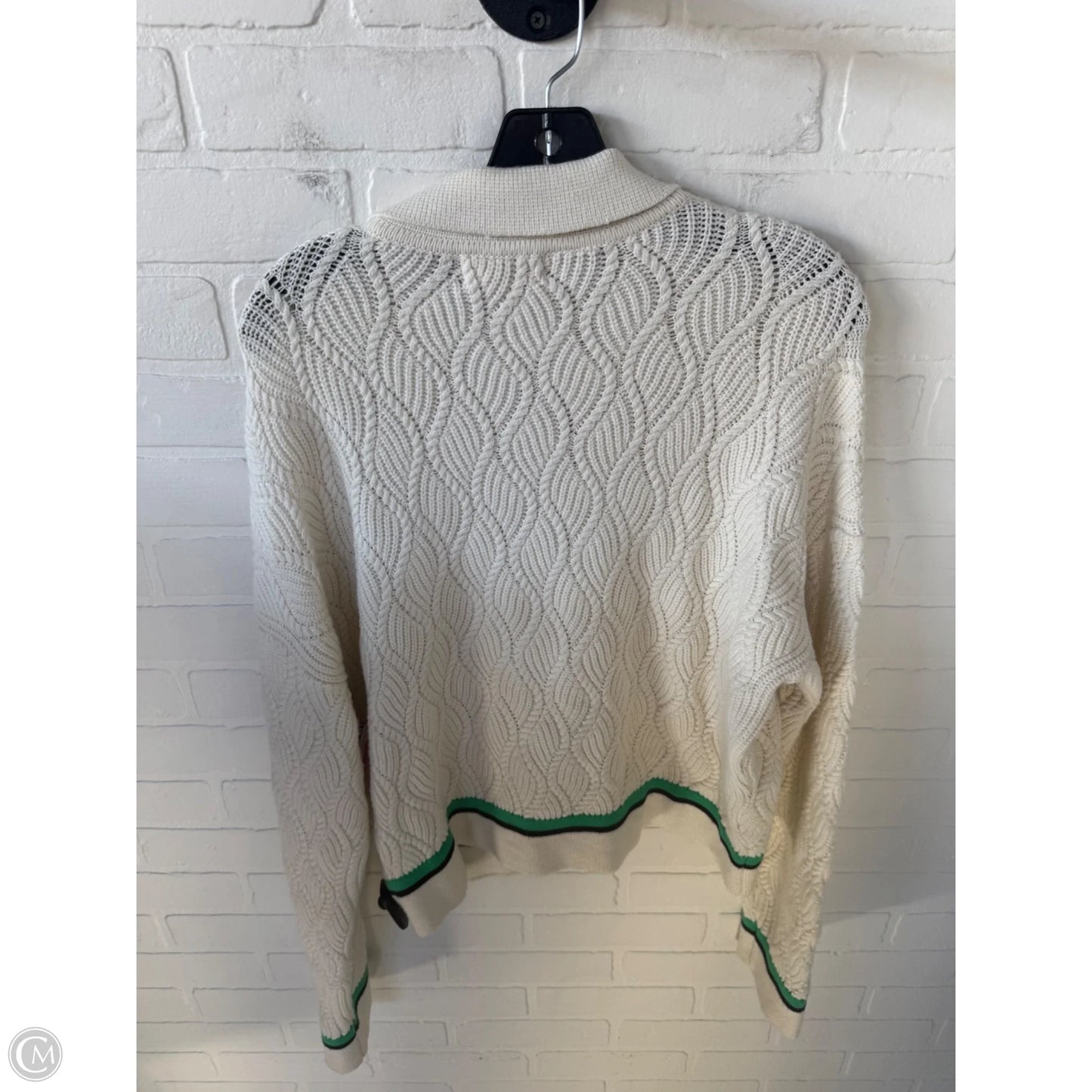 Sweater By Marled In Cream & Green, Size: Xl