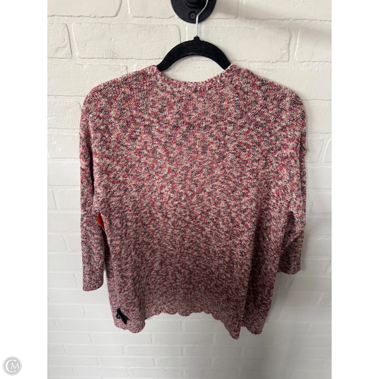 Sweater Cardigan By J. Jill In Red & Yellow, Size: M