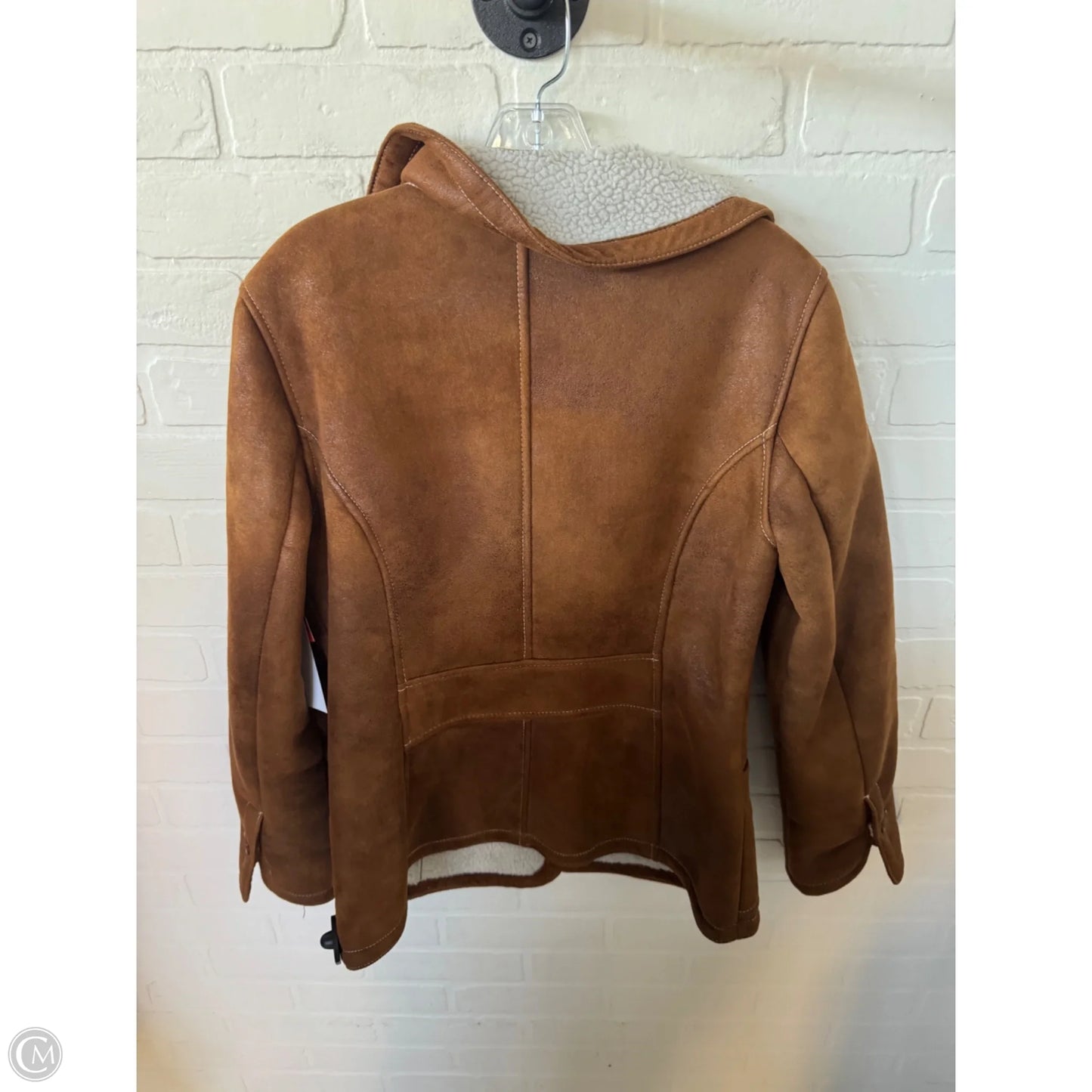 Jacket Moto By Sonoma In Brown & Cream, Size: S