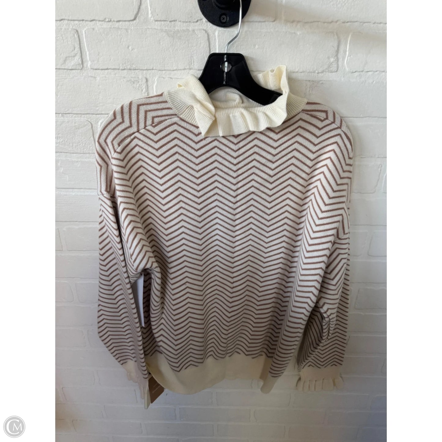 Sweater By Shein In Cream & Tan, Size: S