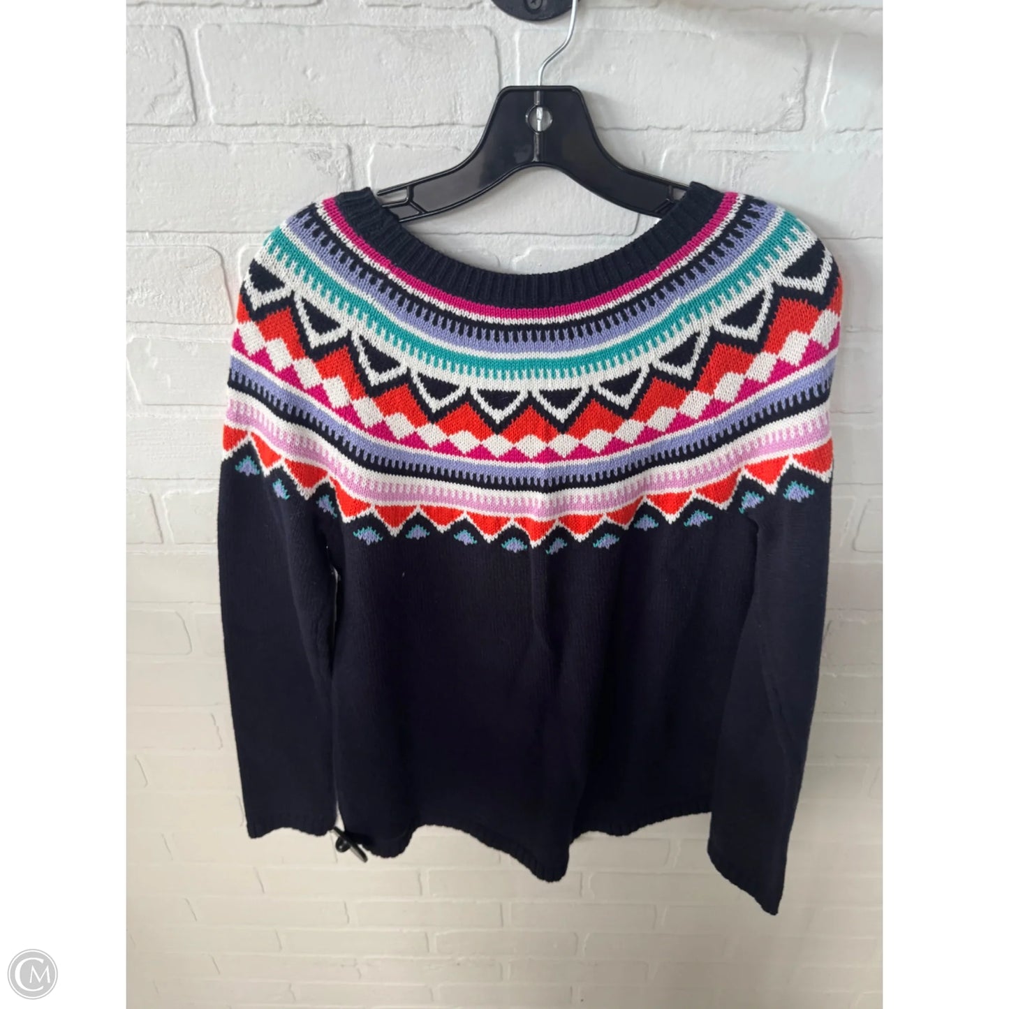 Sweater By Talbots In Blue & Orange, Size: M