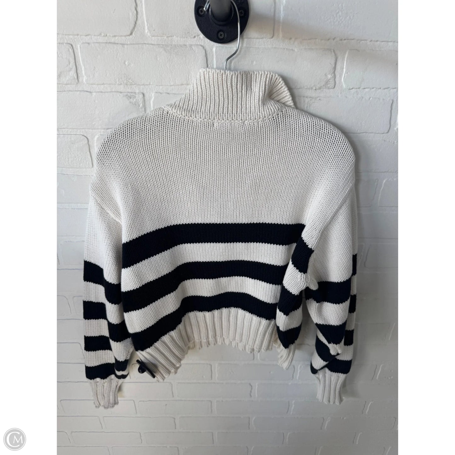 Sweater By Quince In Black & Cream, Size: S