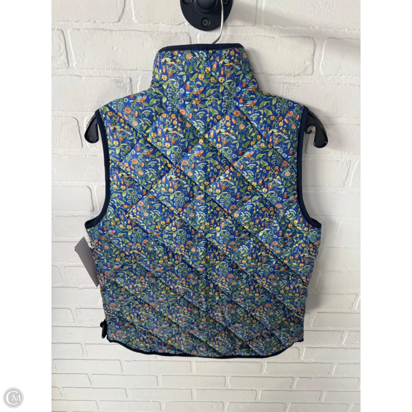 Vest Puffer & Quilted By J. Crew In Blue & Green, Size: S