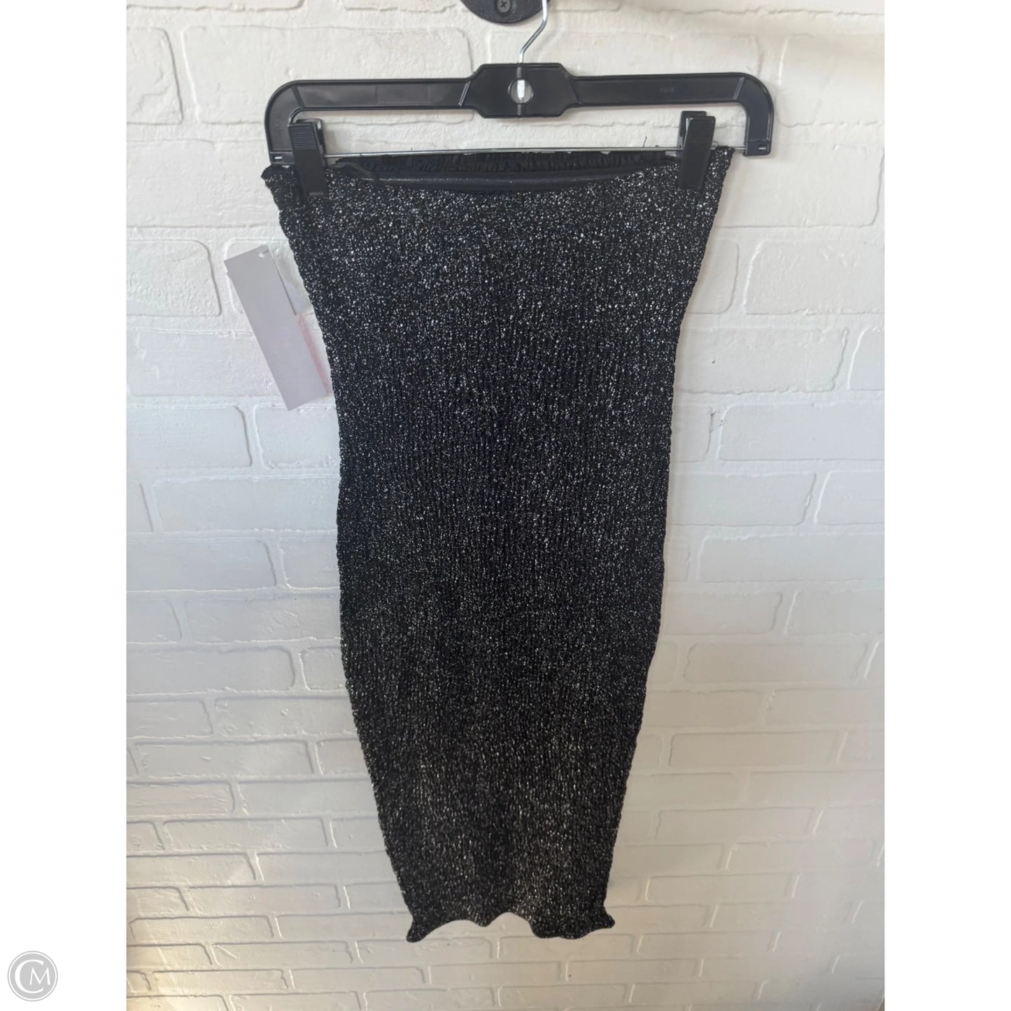 Dress Casual Midi By Showpo In Black & Silver, Size: S